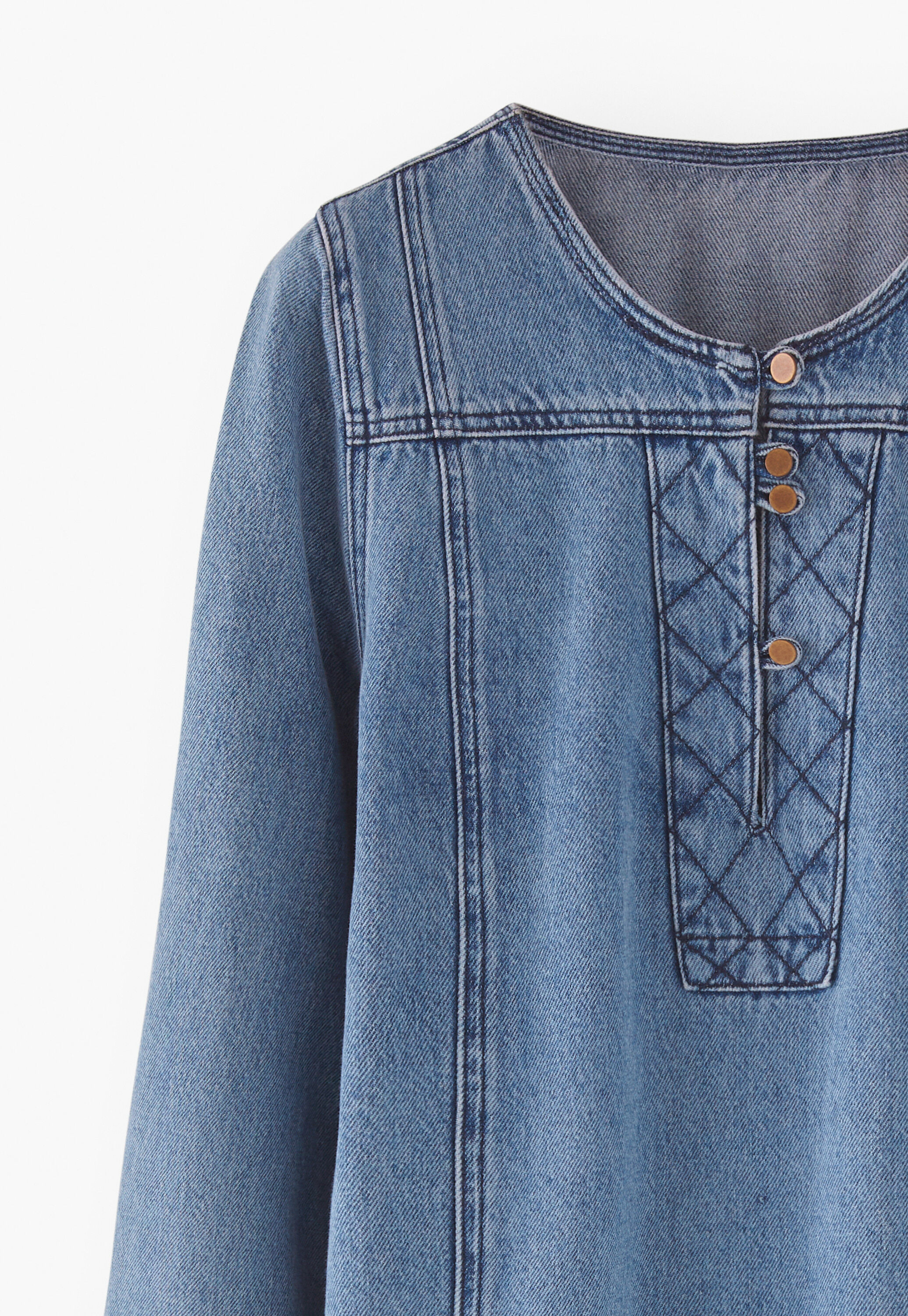Denim shift dress
