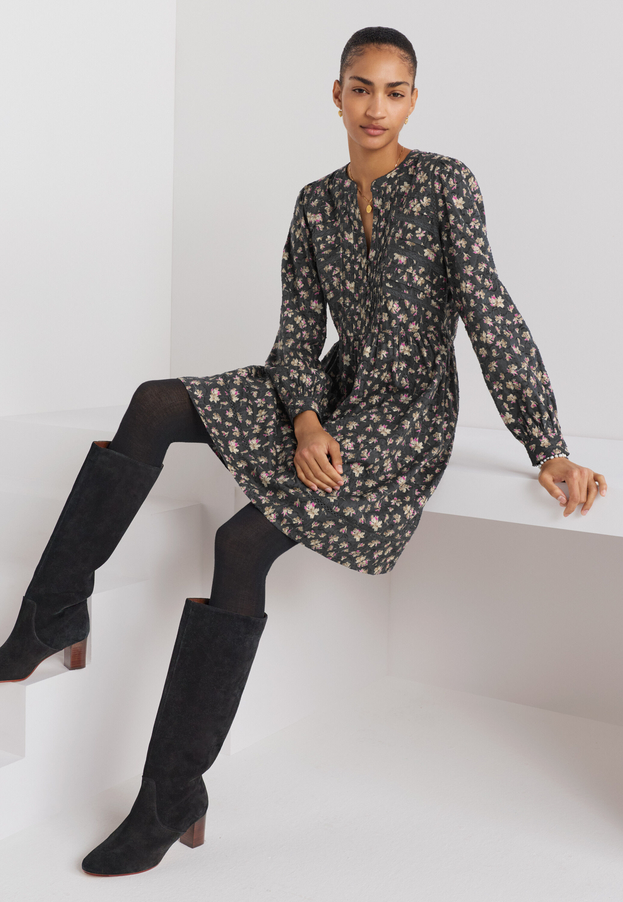 Printed short dress