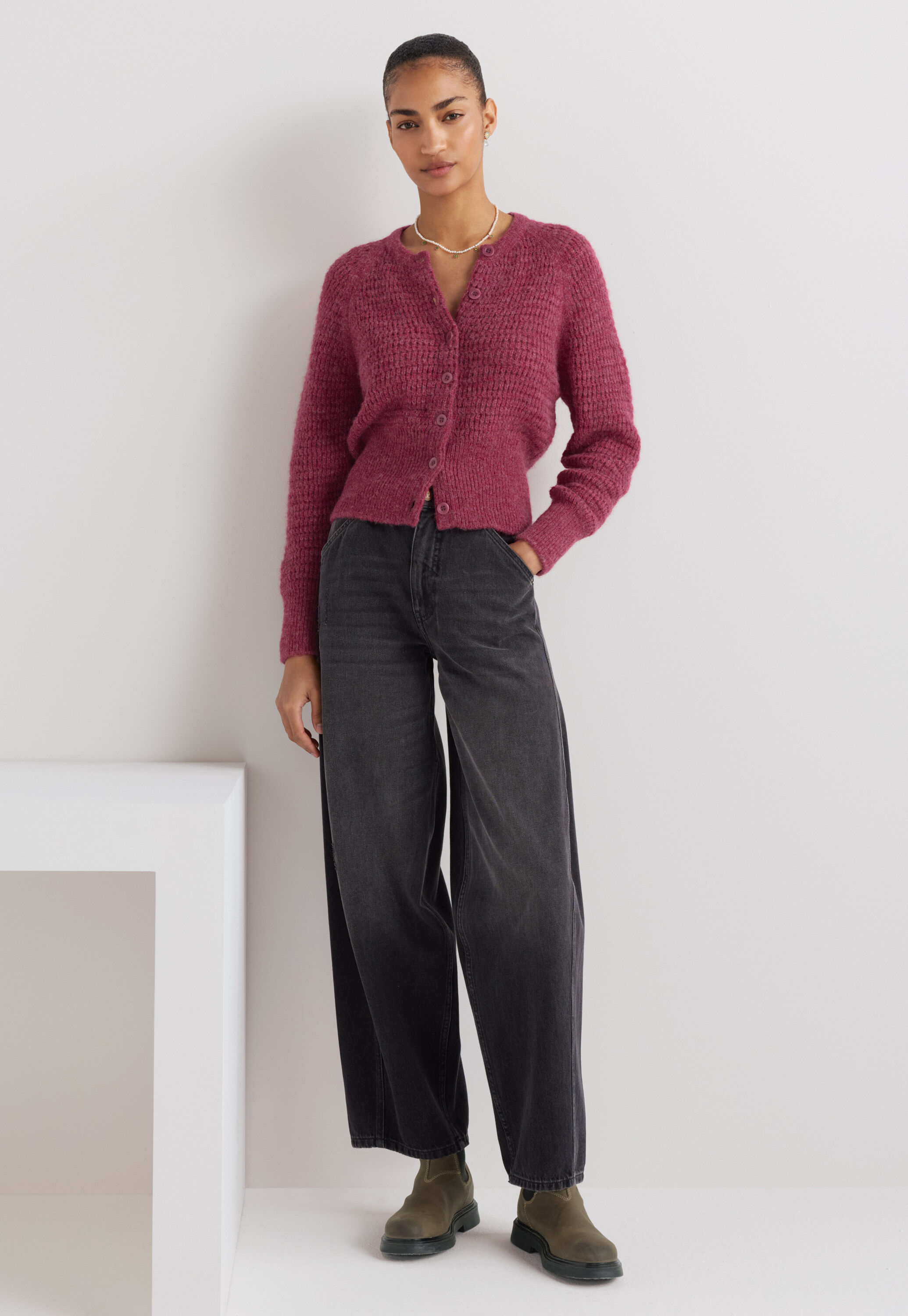 Button-through cardigan