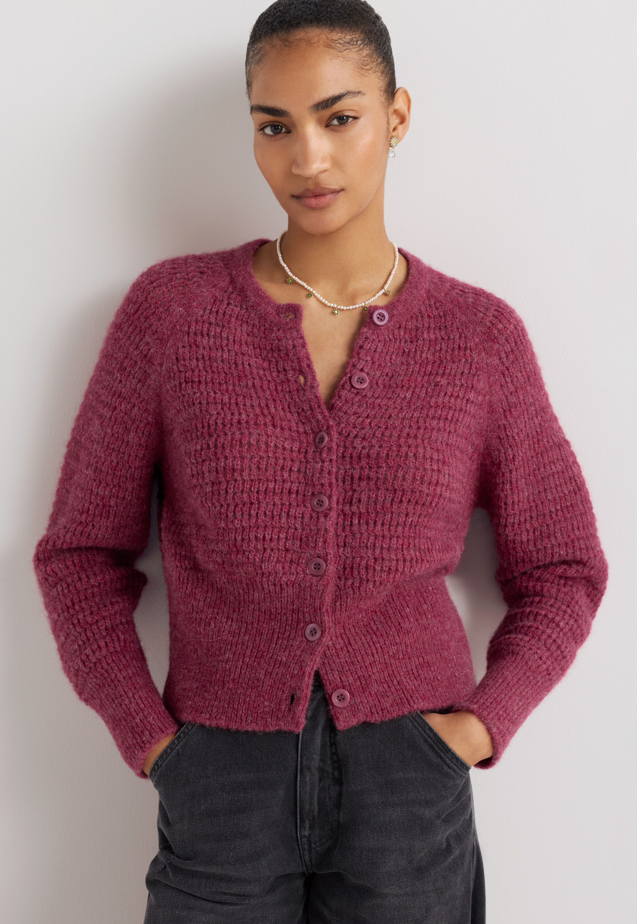 Button-through cardigan