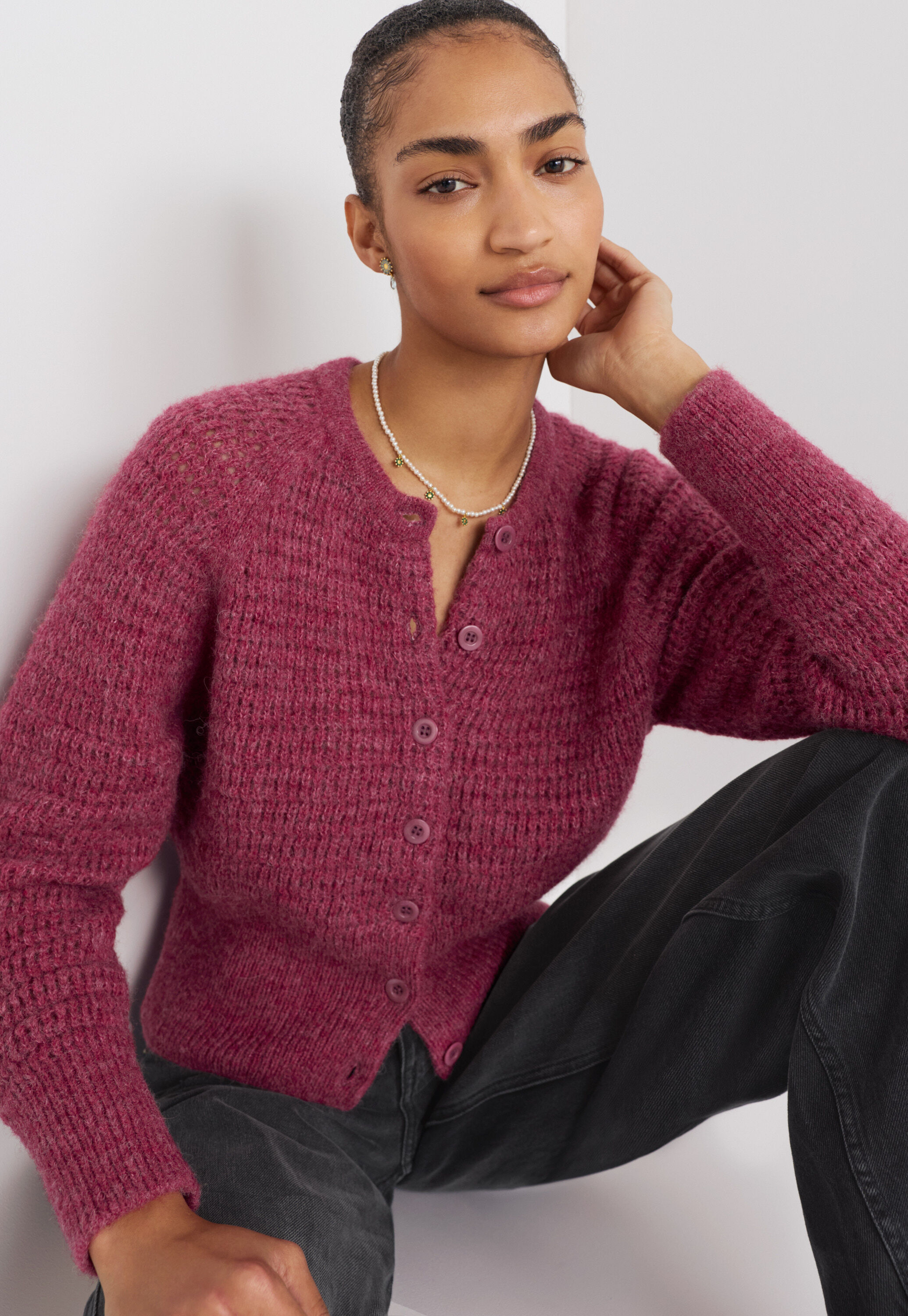 Button-through cardigan