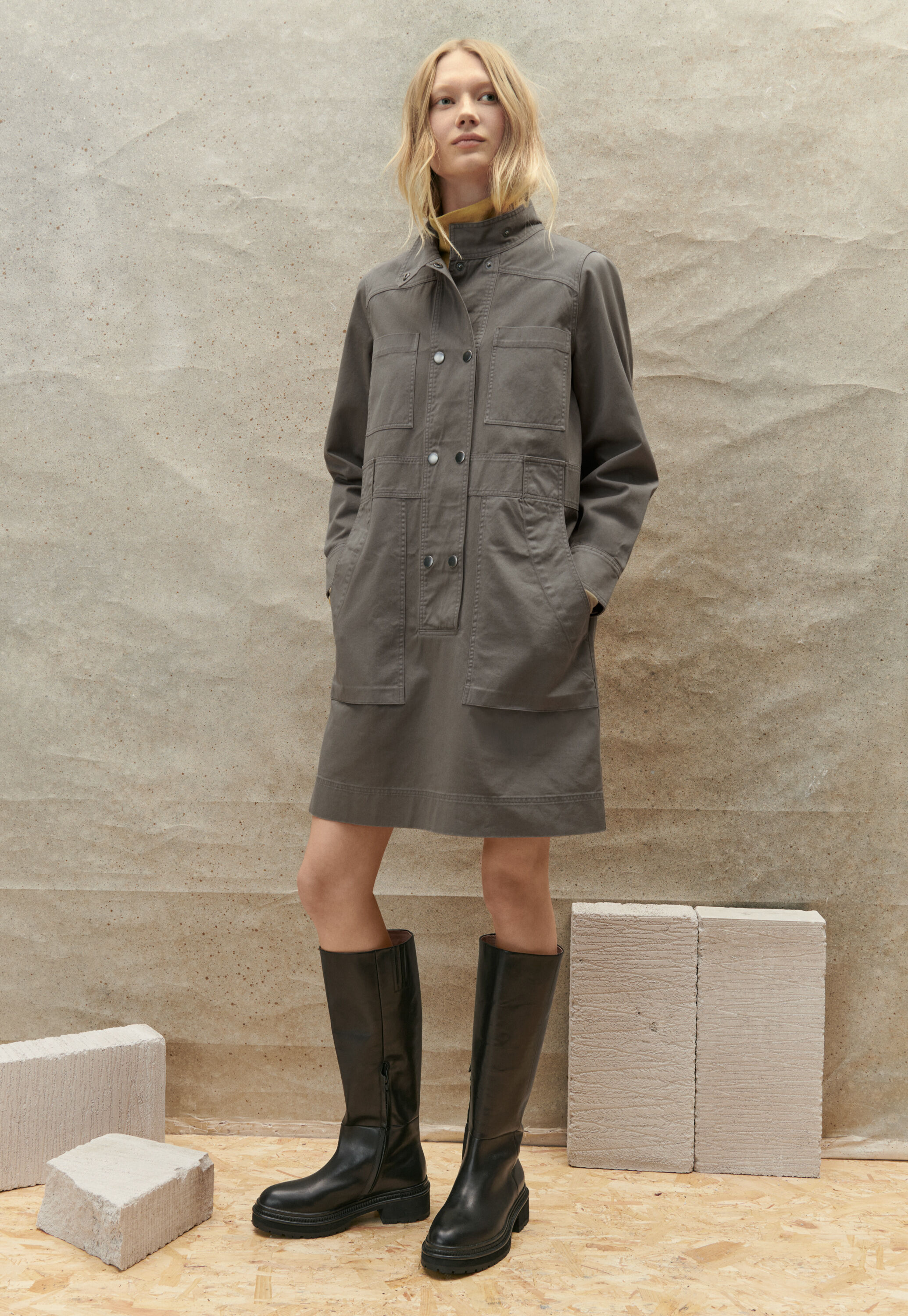 Utility shift-dress