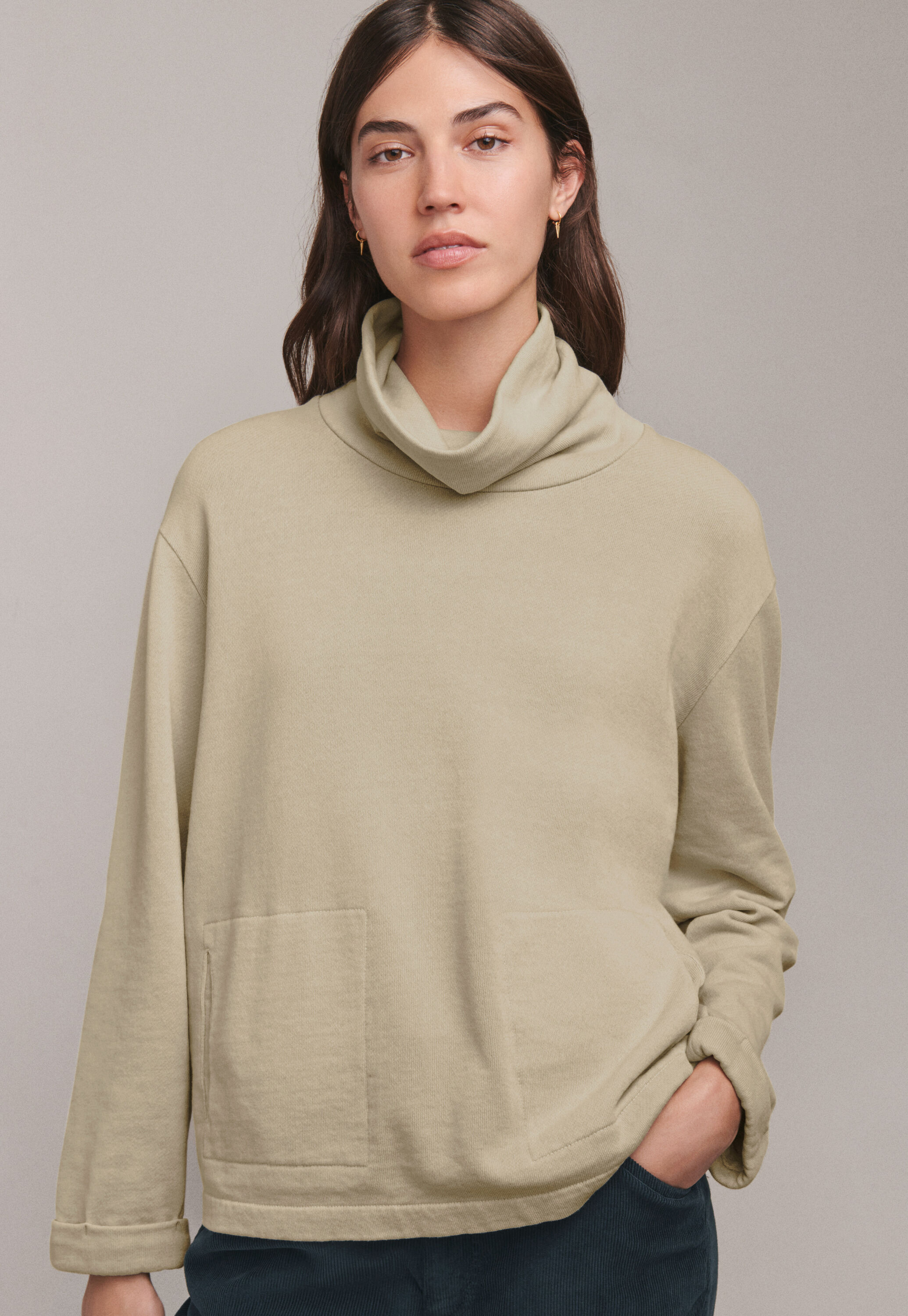 Funnel-neck sweatshirt