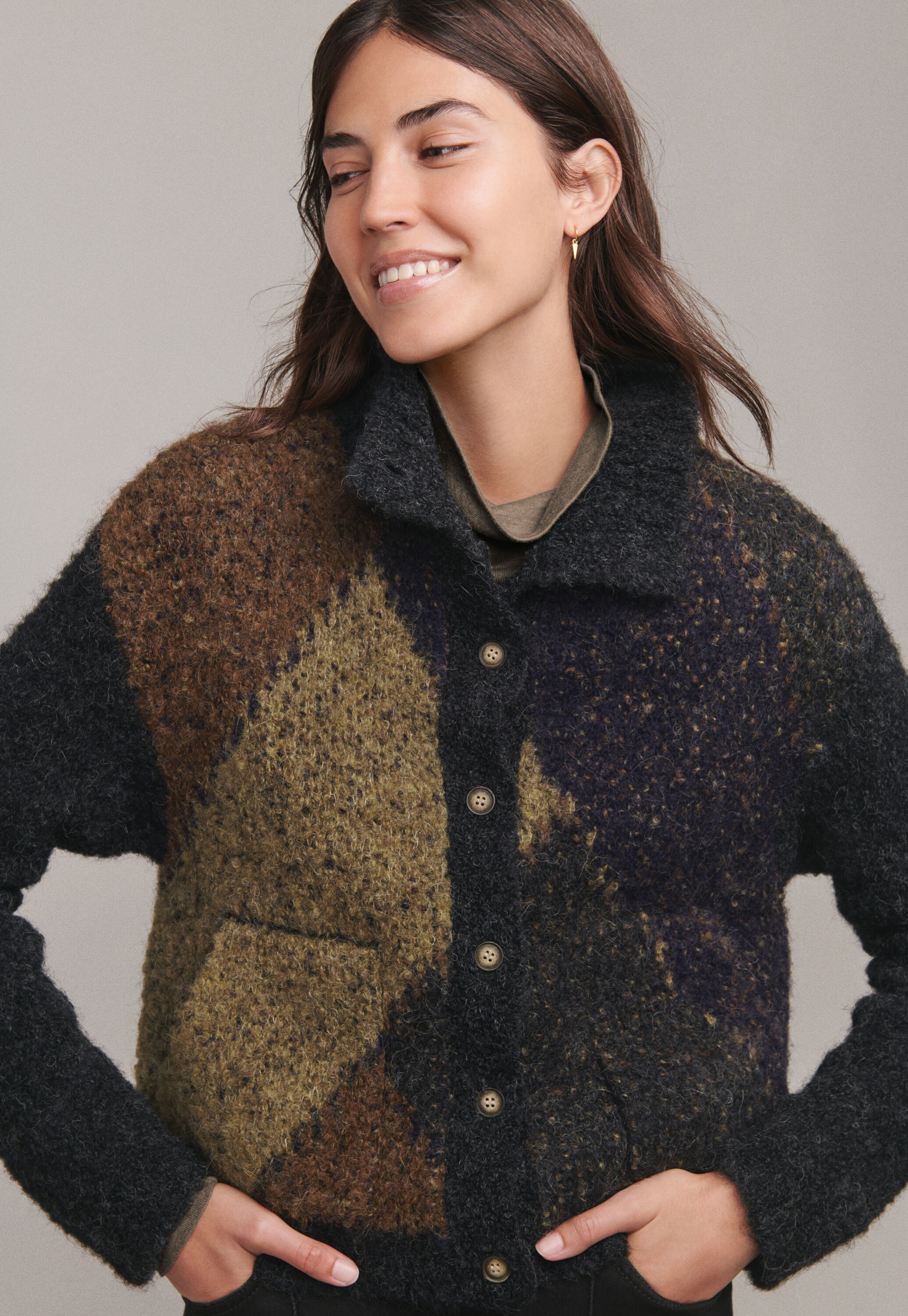 Boucl&eacute; jacket