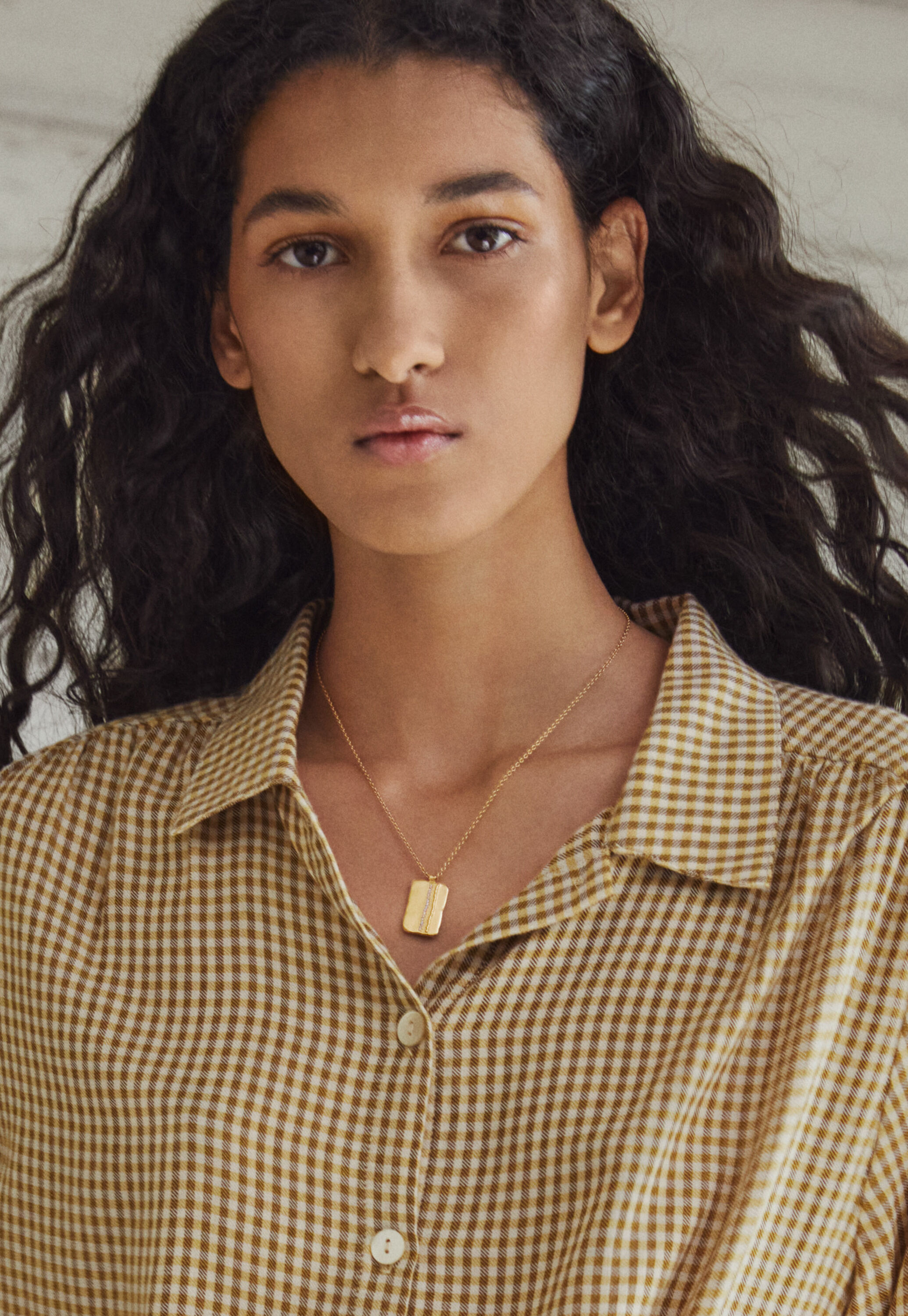 Square-pendant necklace
