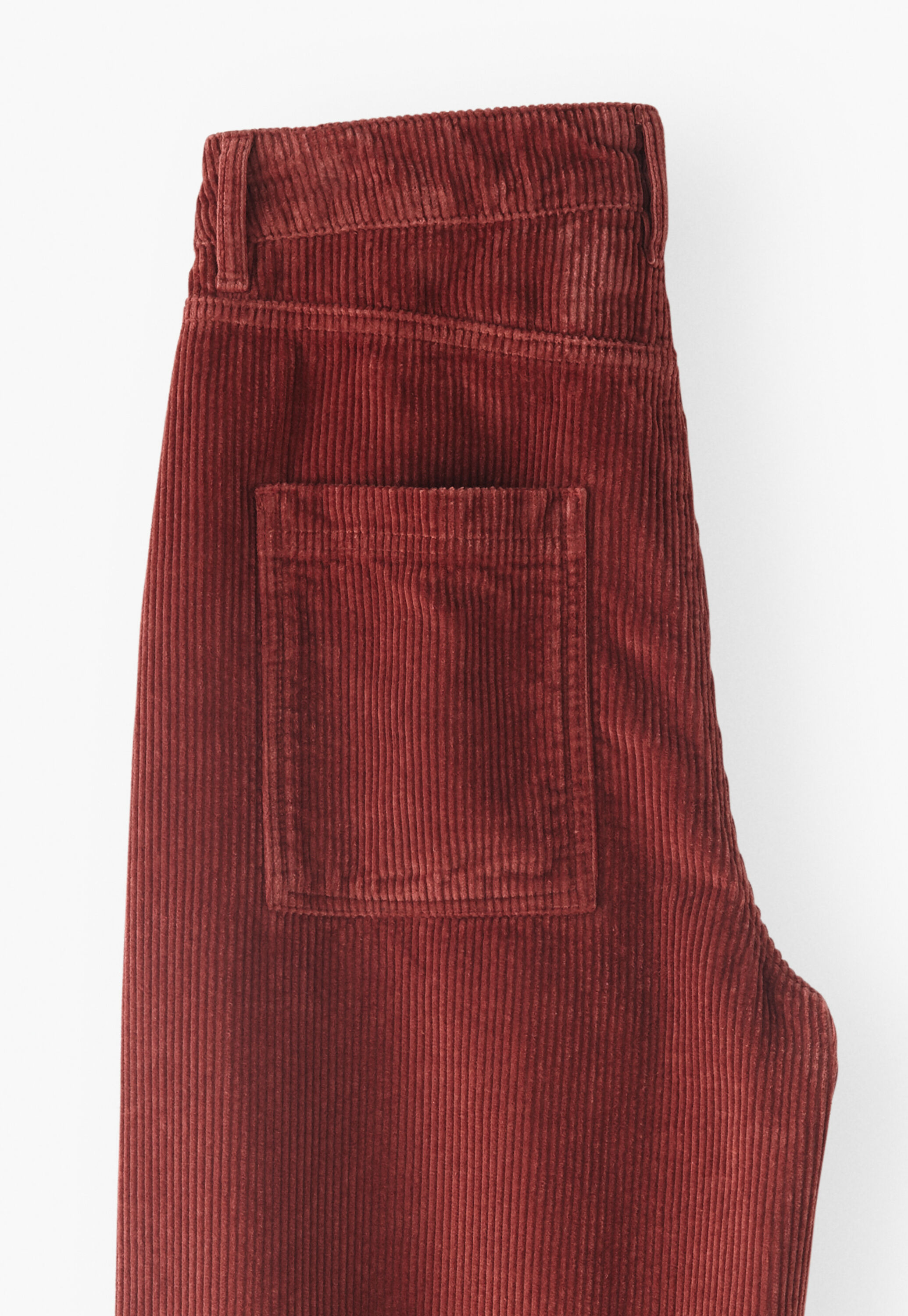 Wide-leg cord trousers