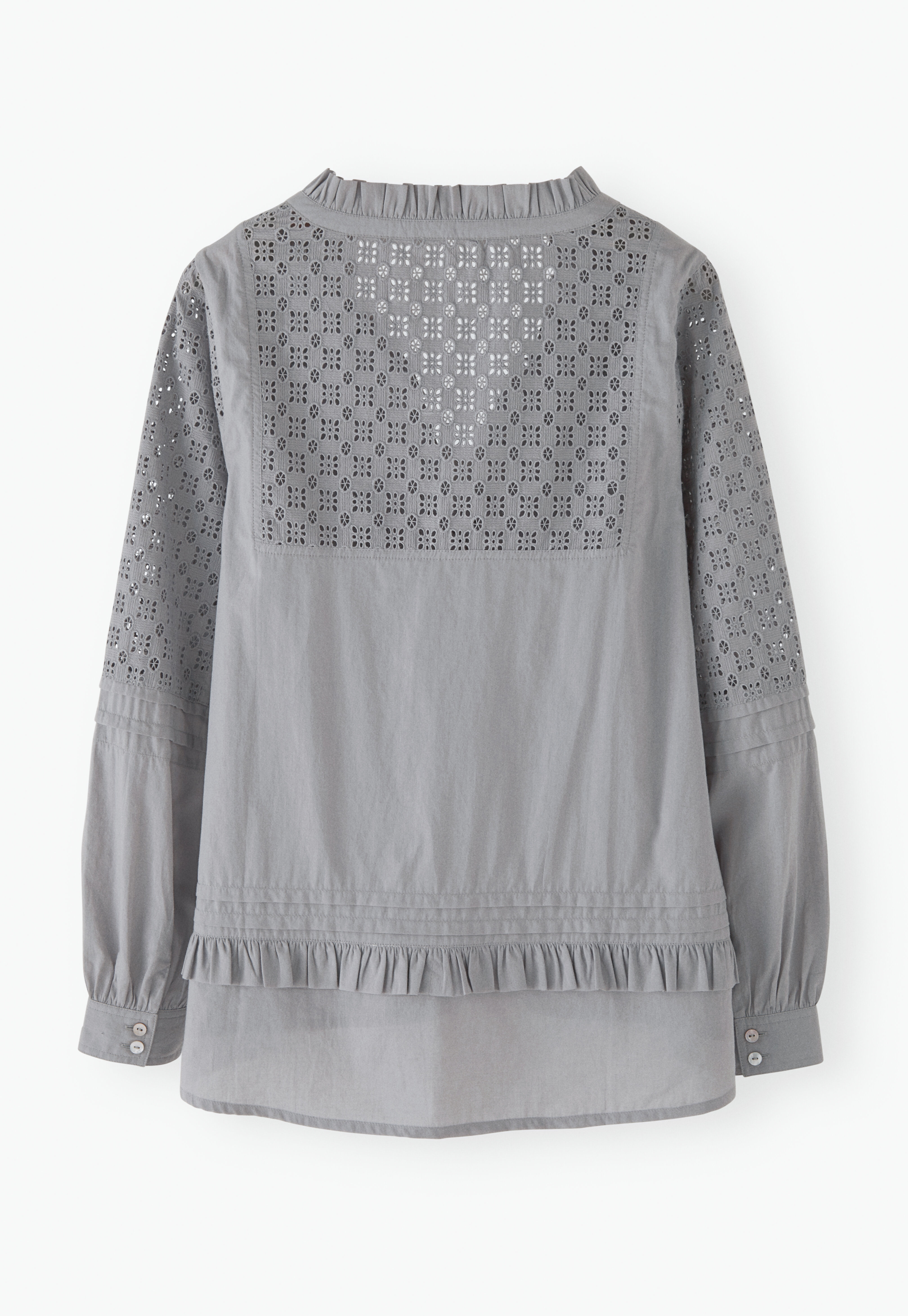 Longline frill blouse