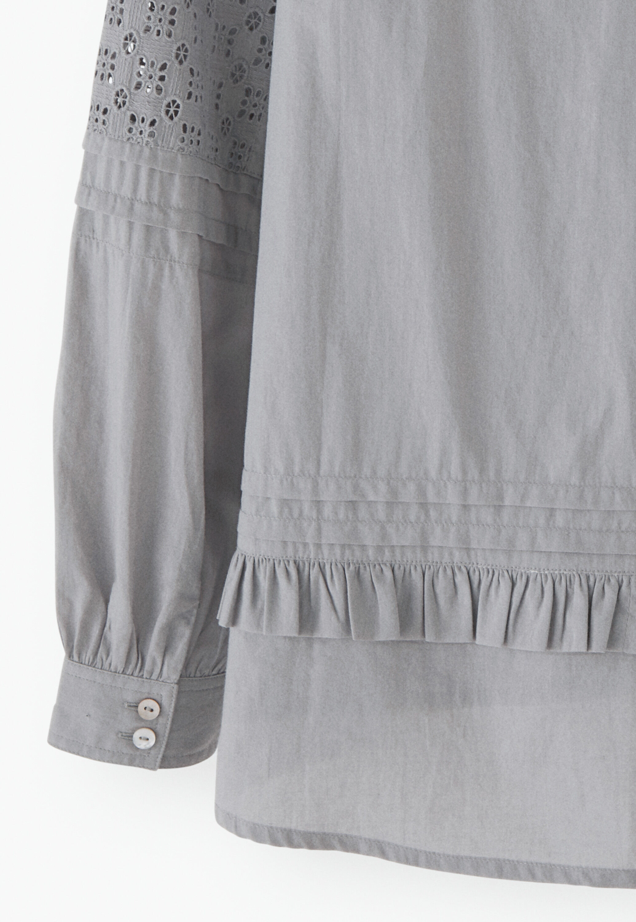 Longline frill blouse
