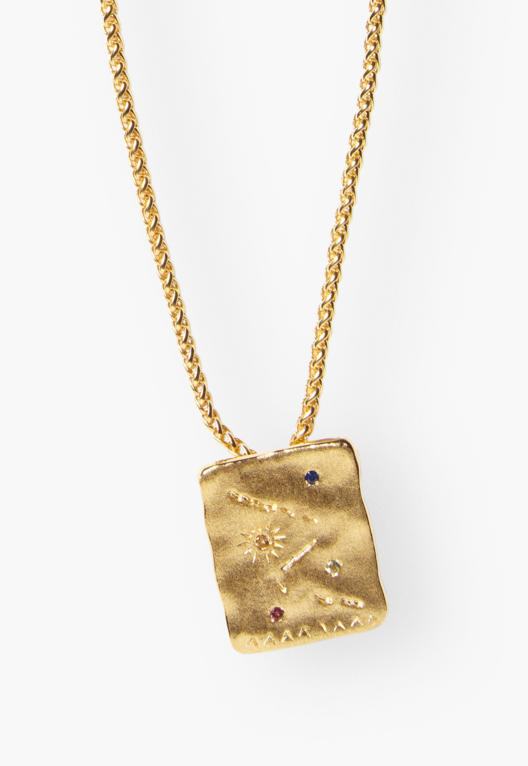 Square pendant necklace