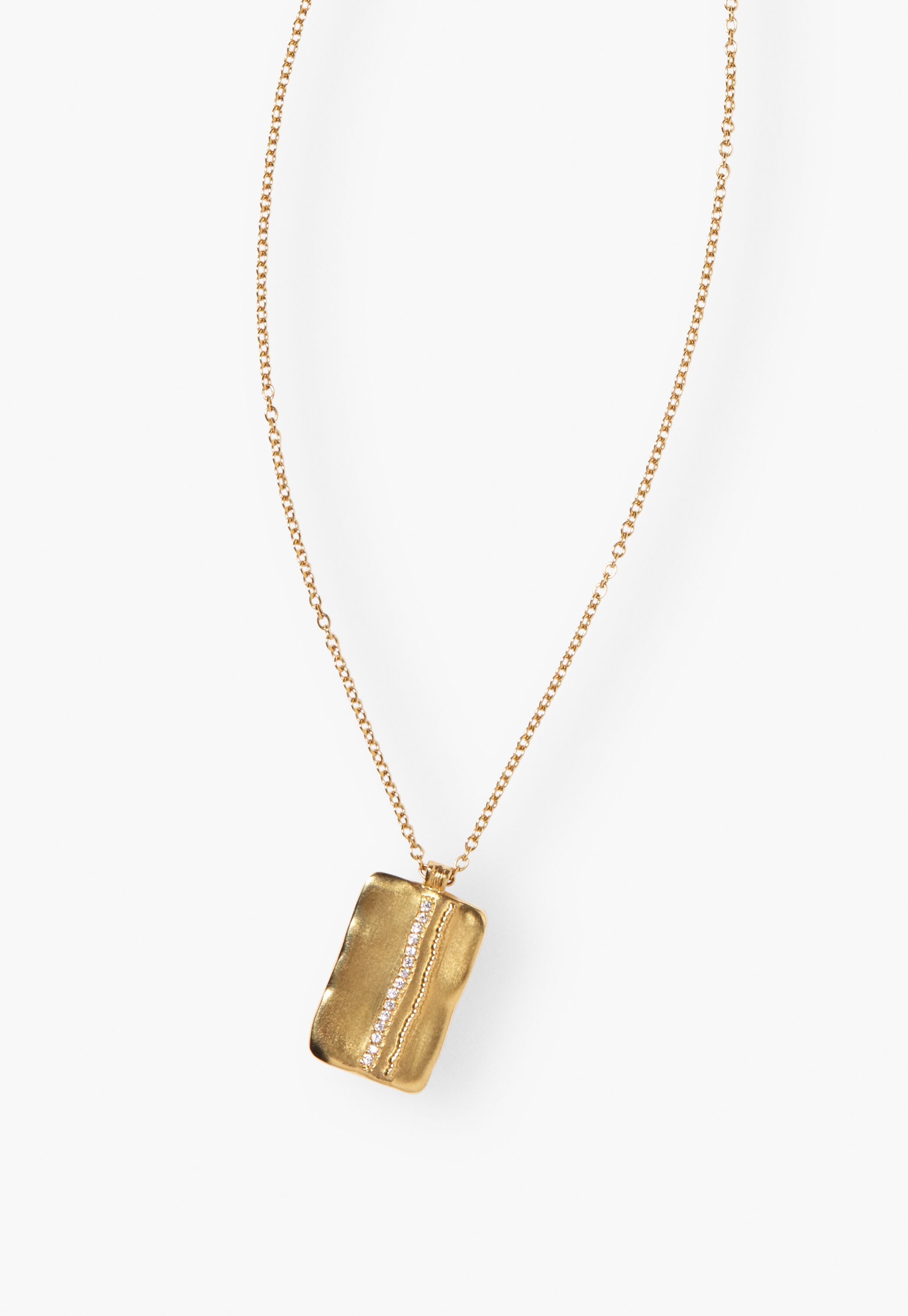 Square-pendant necklace