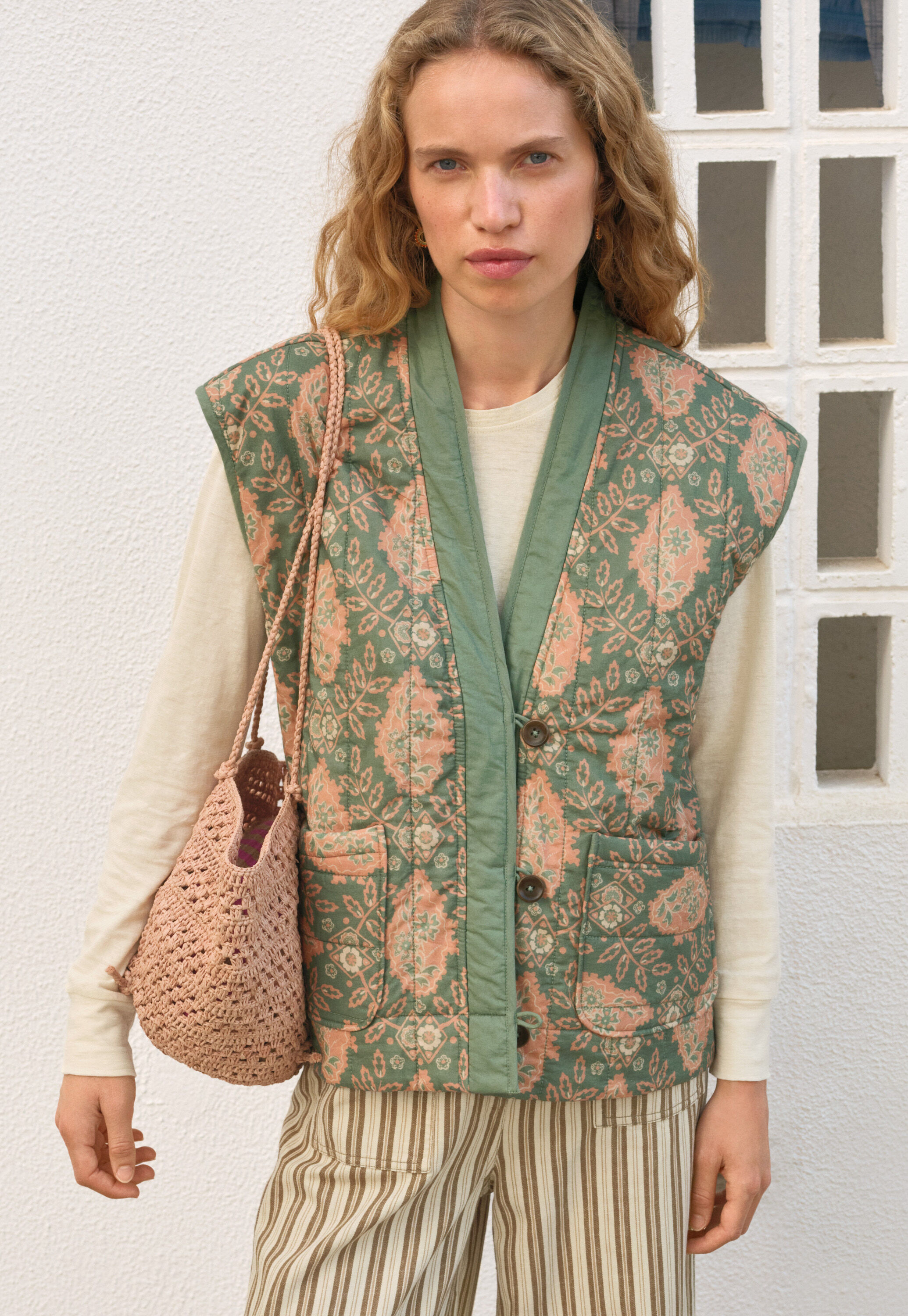 Printed gilet