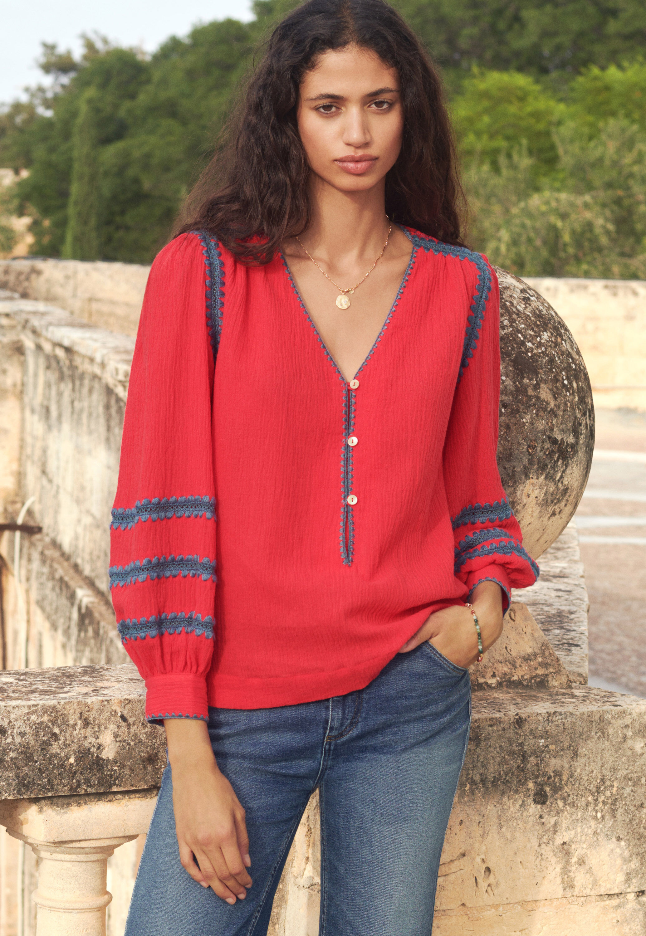 Embroidered blouse