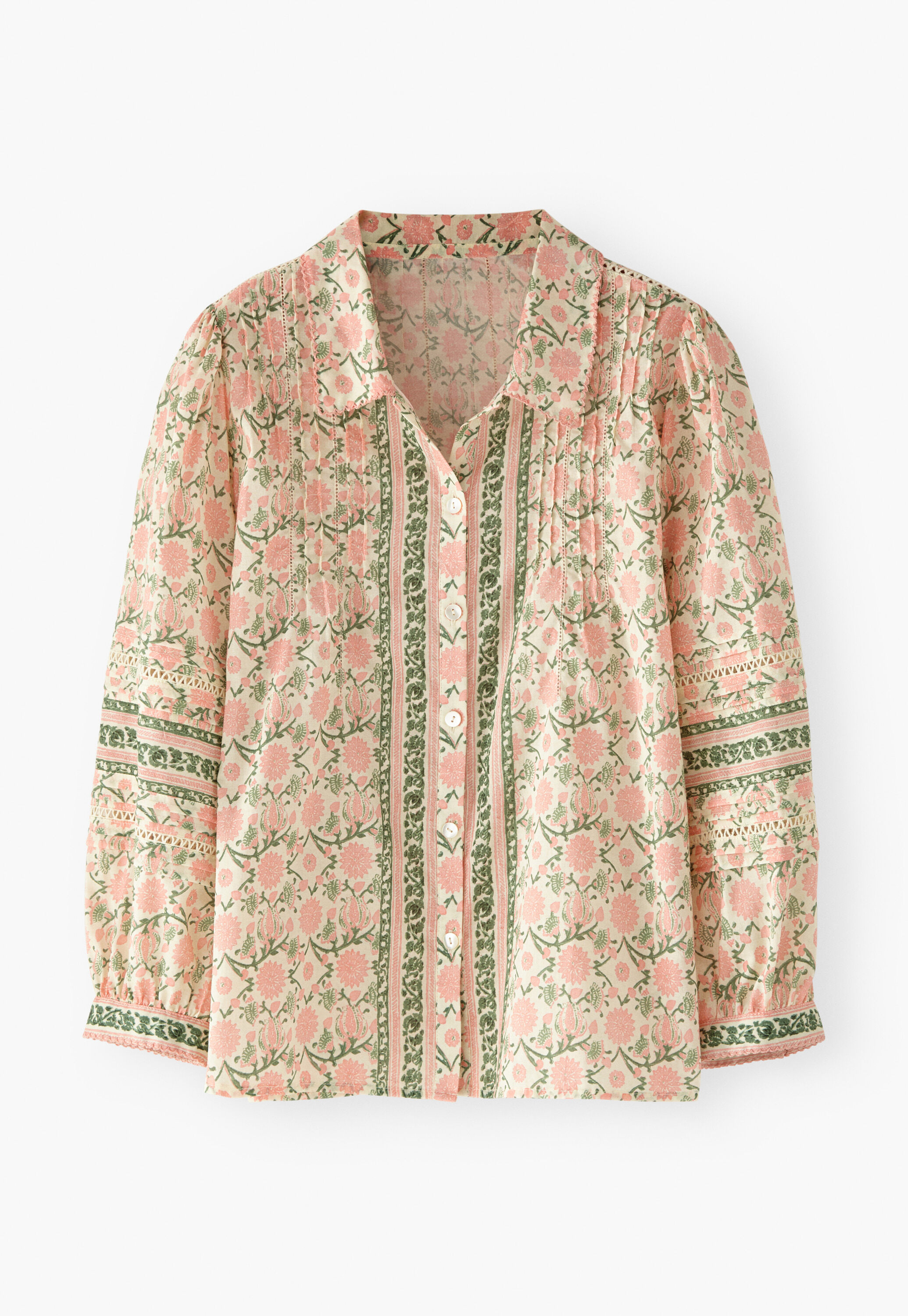 Printed blouse, Ivory pink, large