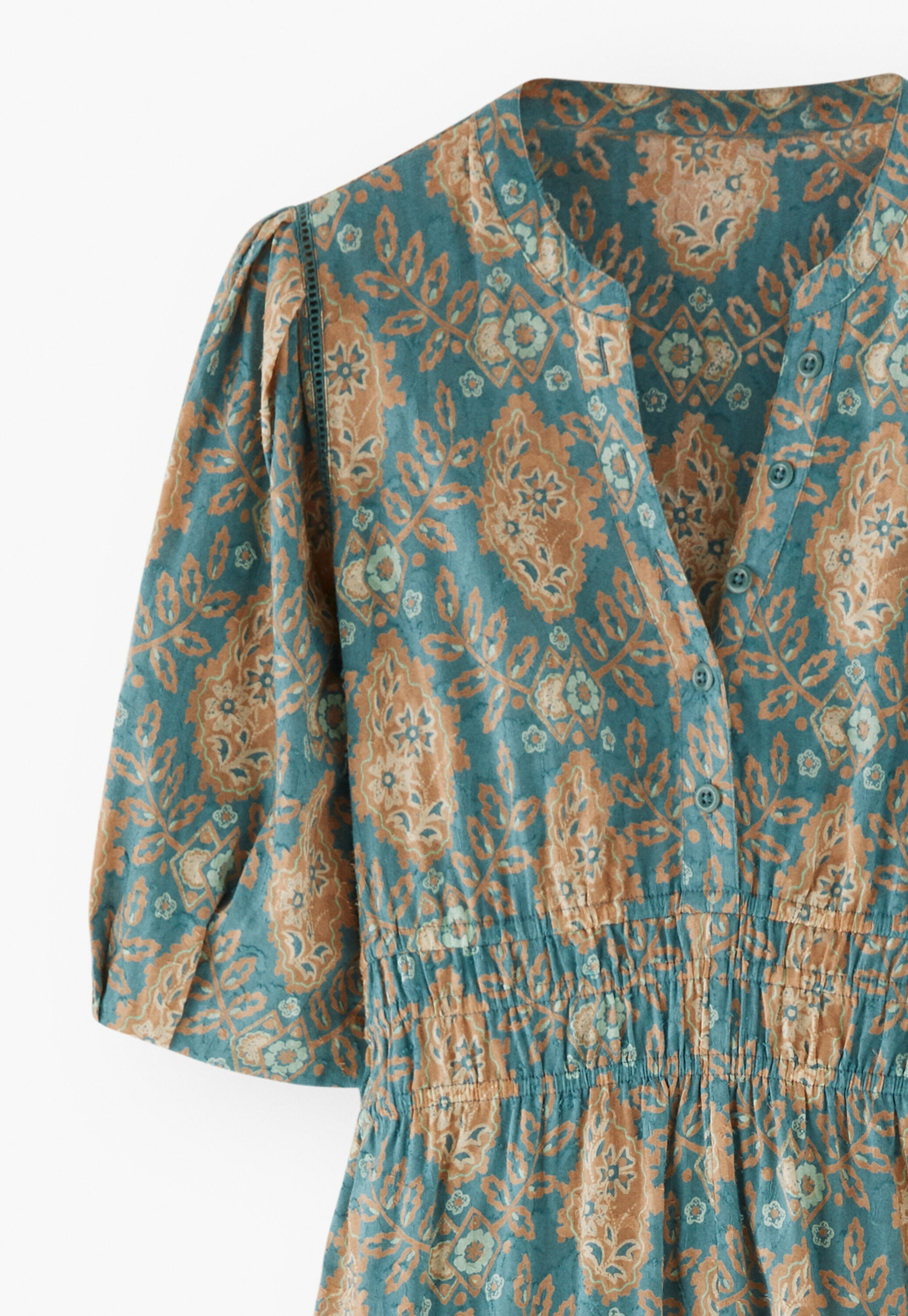 Printed dress, Midnight rust, large