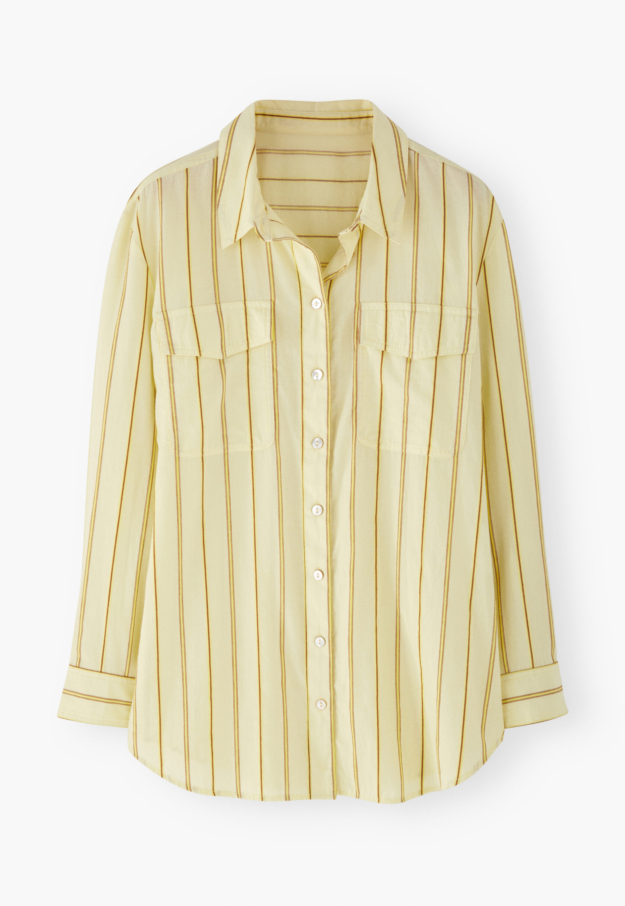 Striped shirt, Light yellow, large