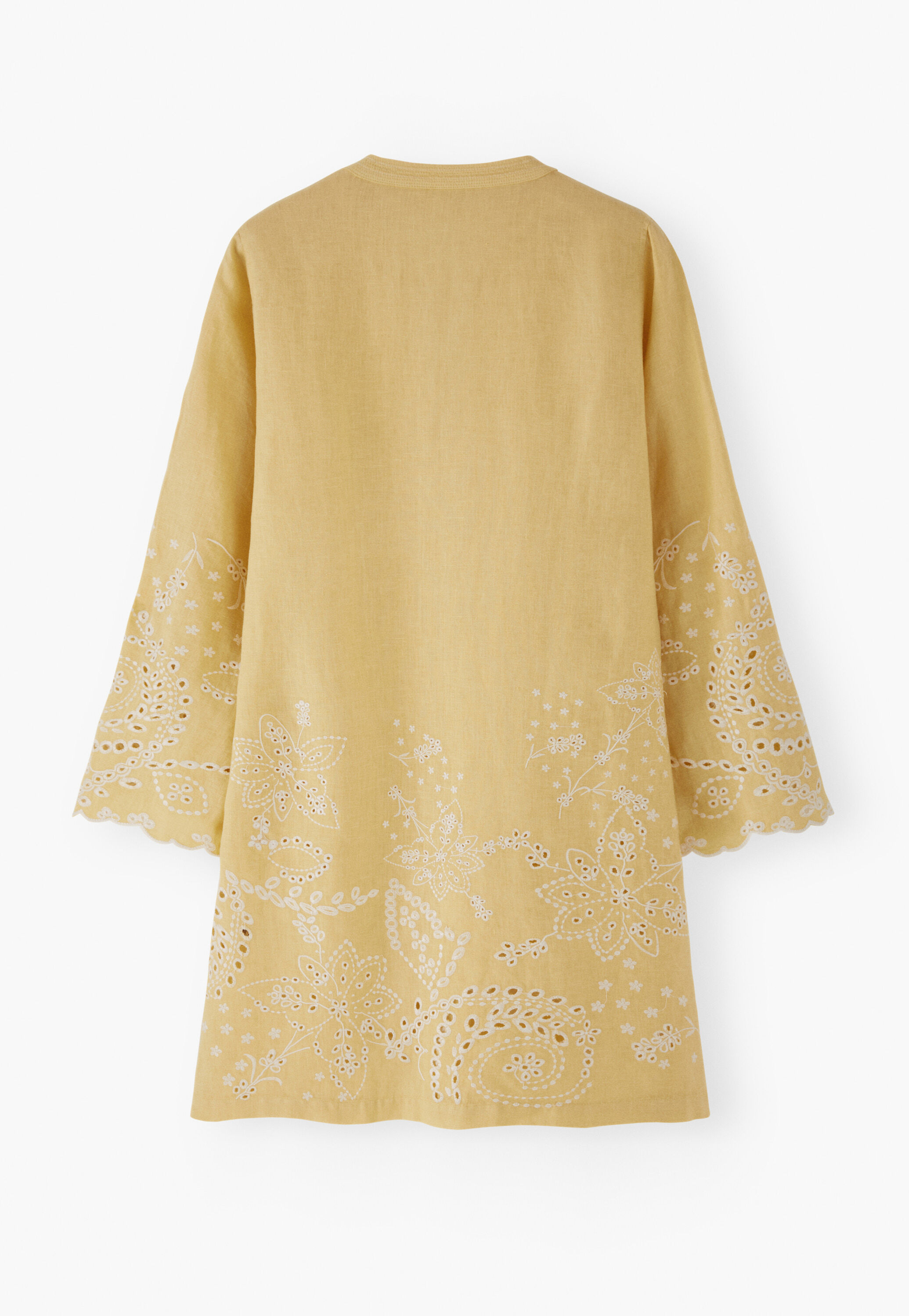 Cutwork dress, Soft lemon, large