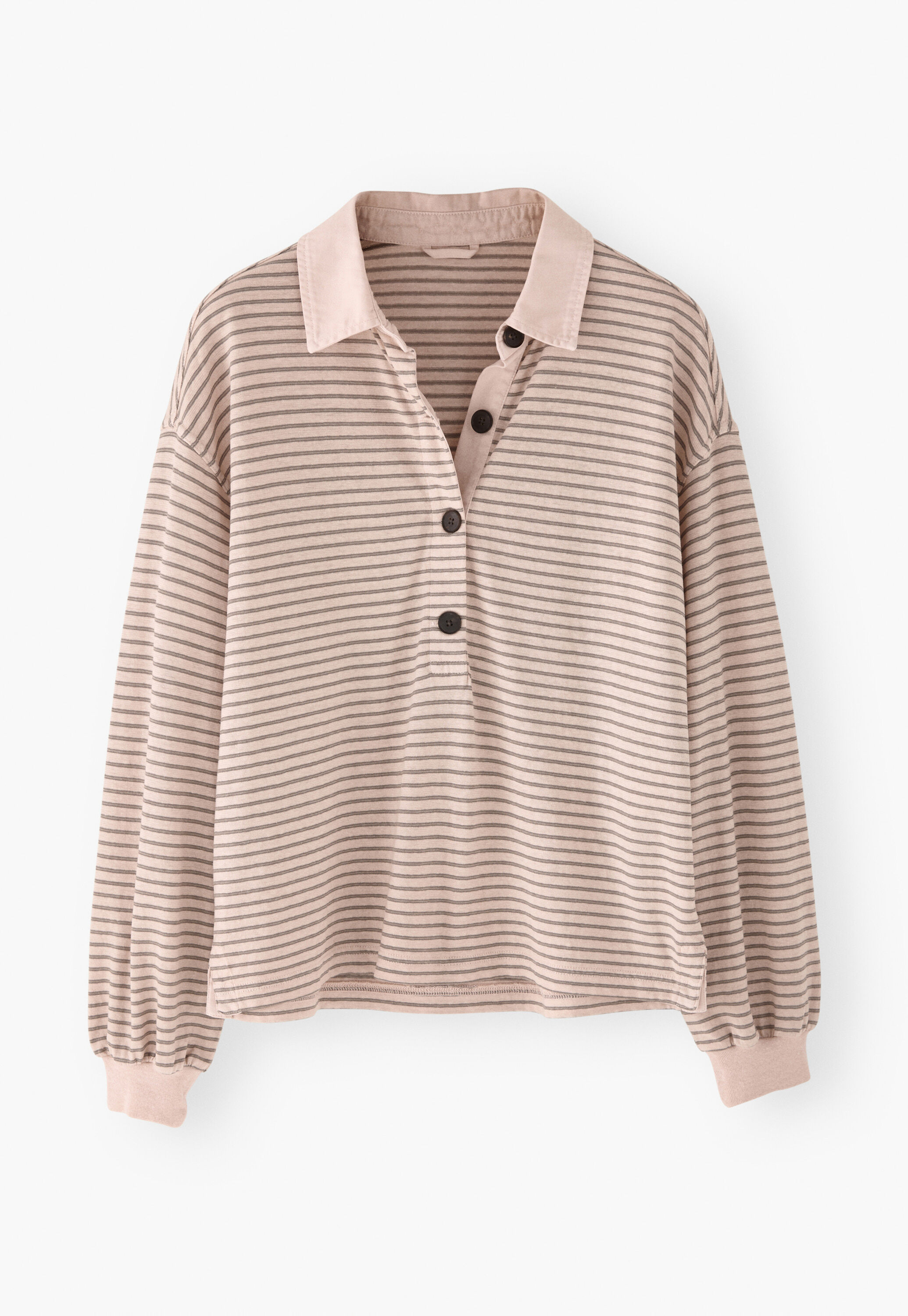 Striped collared top, Blossom, large