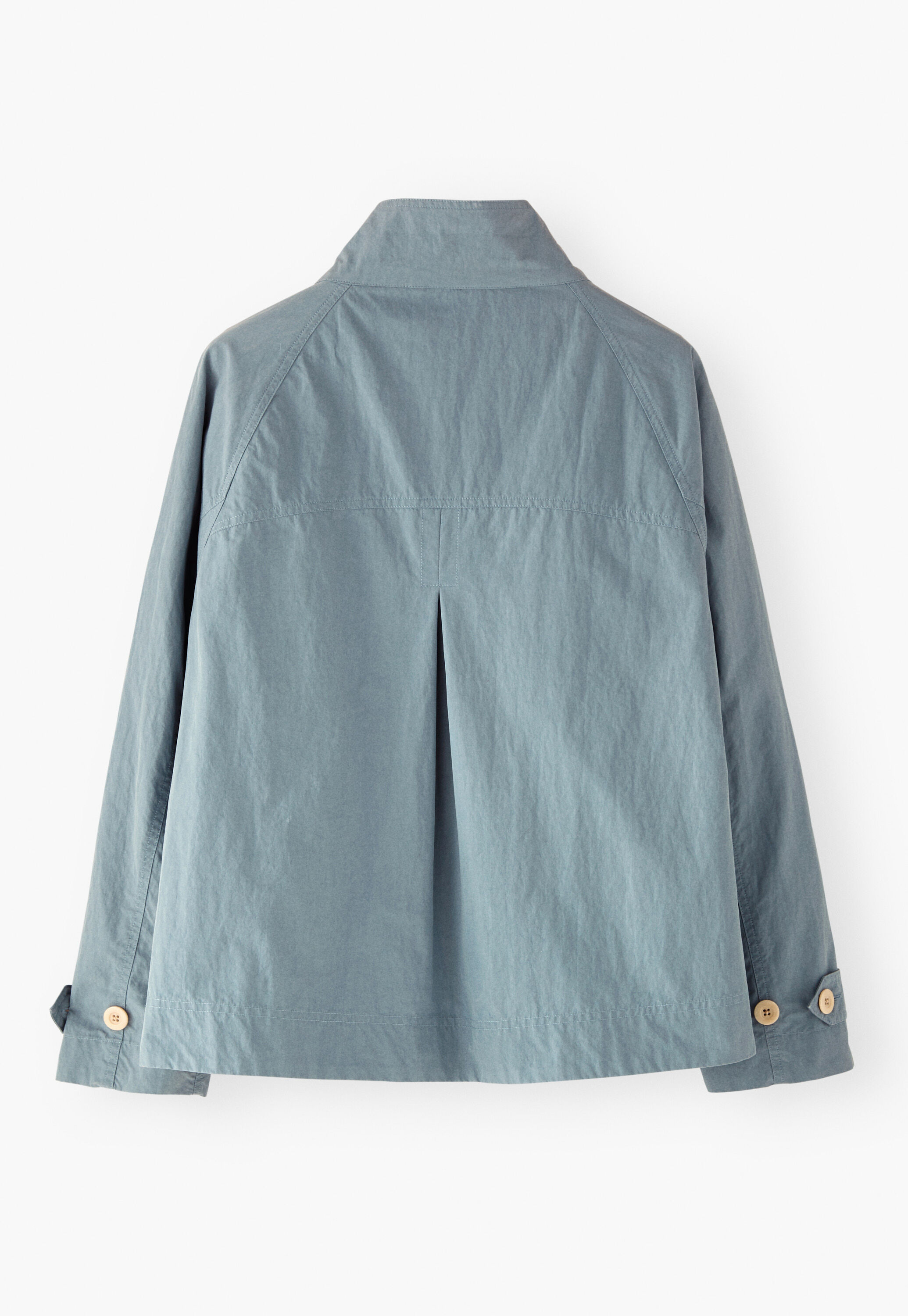 Wide cropped jacket, Stone blue, large