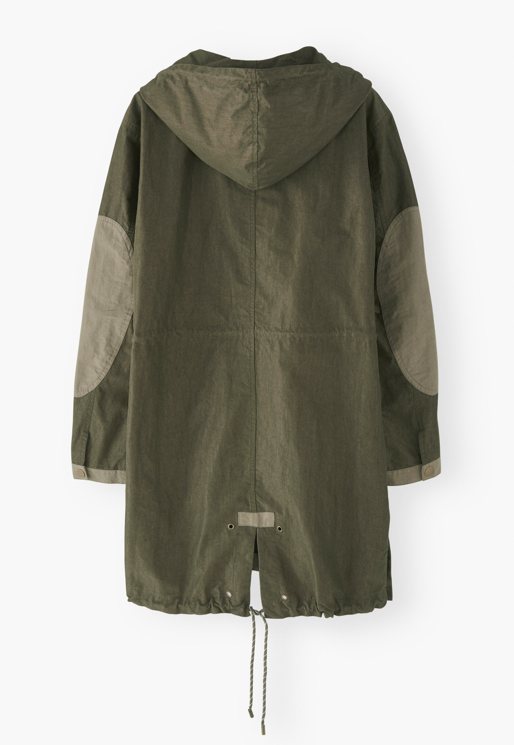 Panelled rain parka, Dark khaki, large