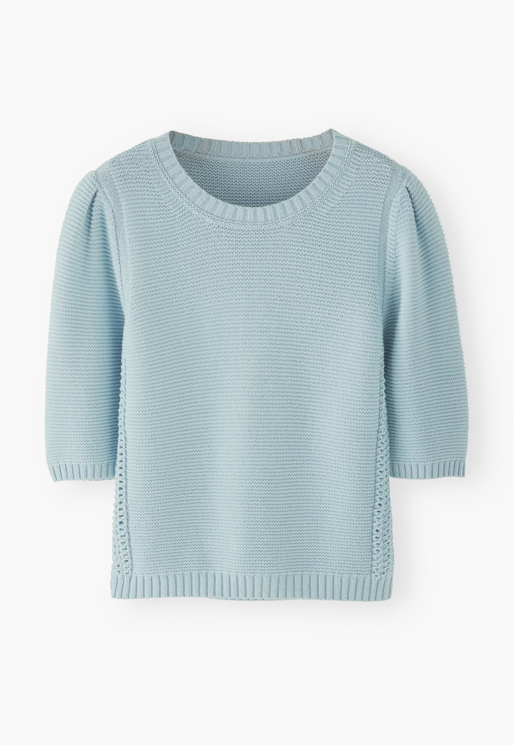 Short-sleeve sweater, Powder blue, large