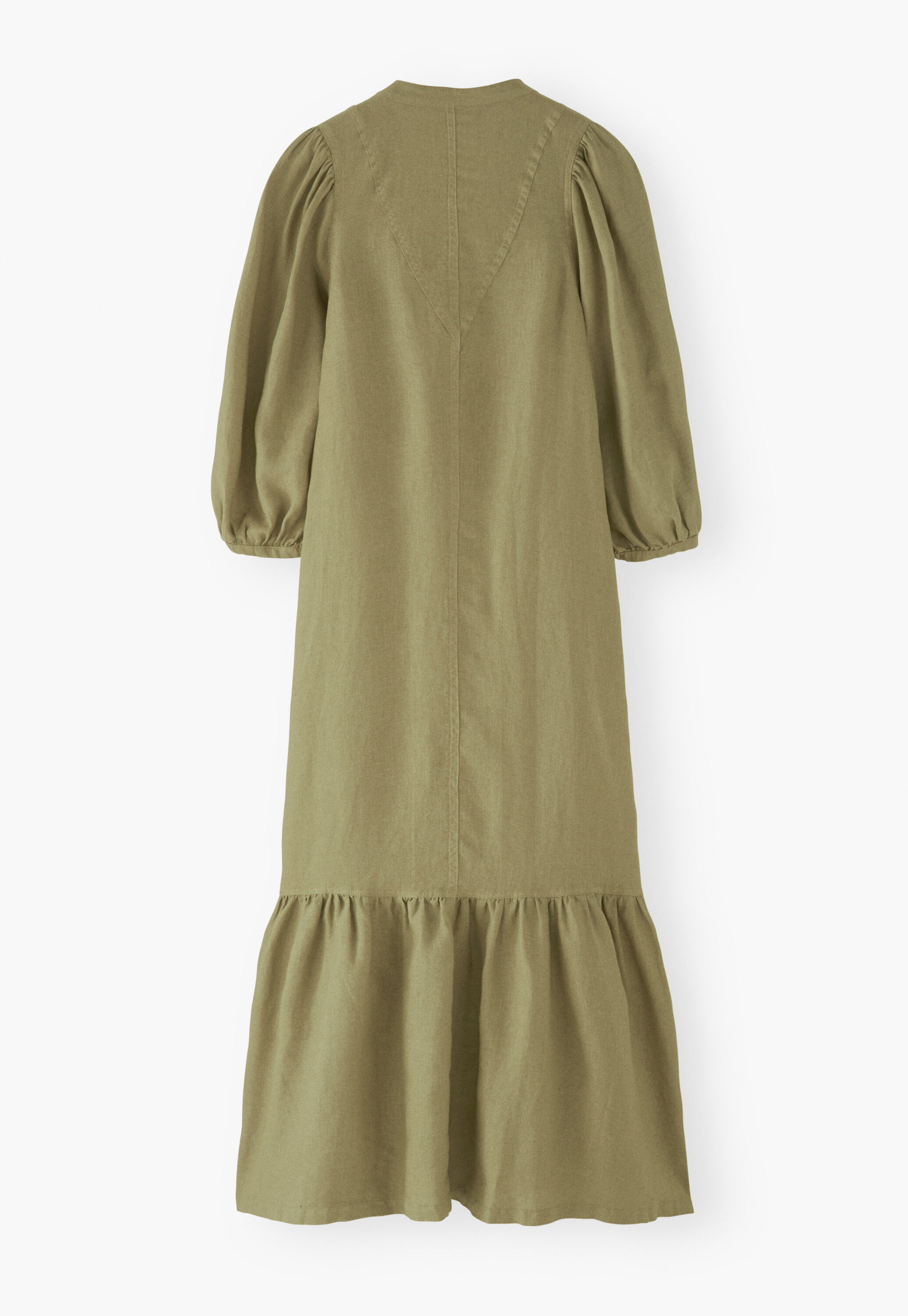 Tiered dress, Green olive, large