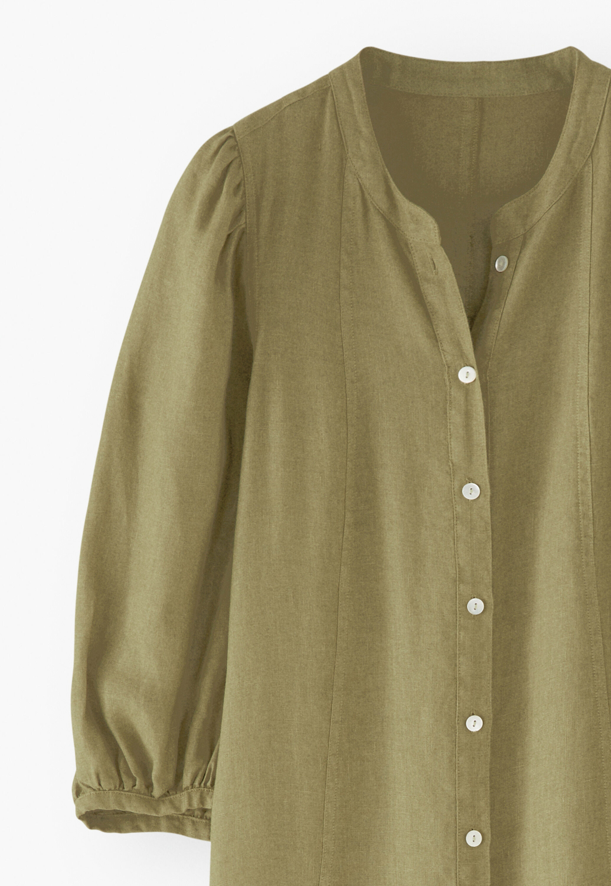 Tiered dress, Green olive, large