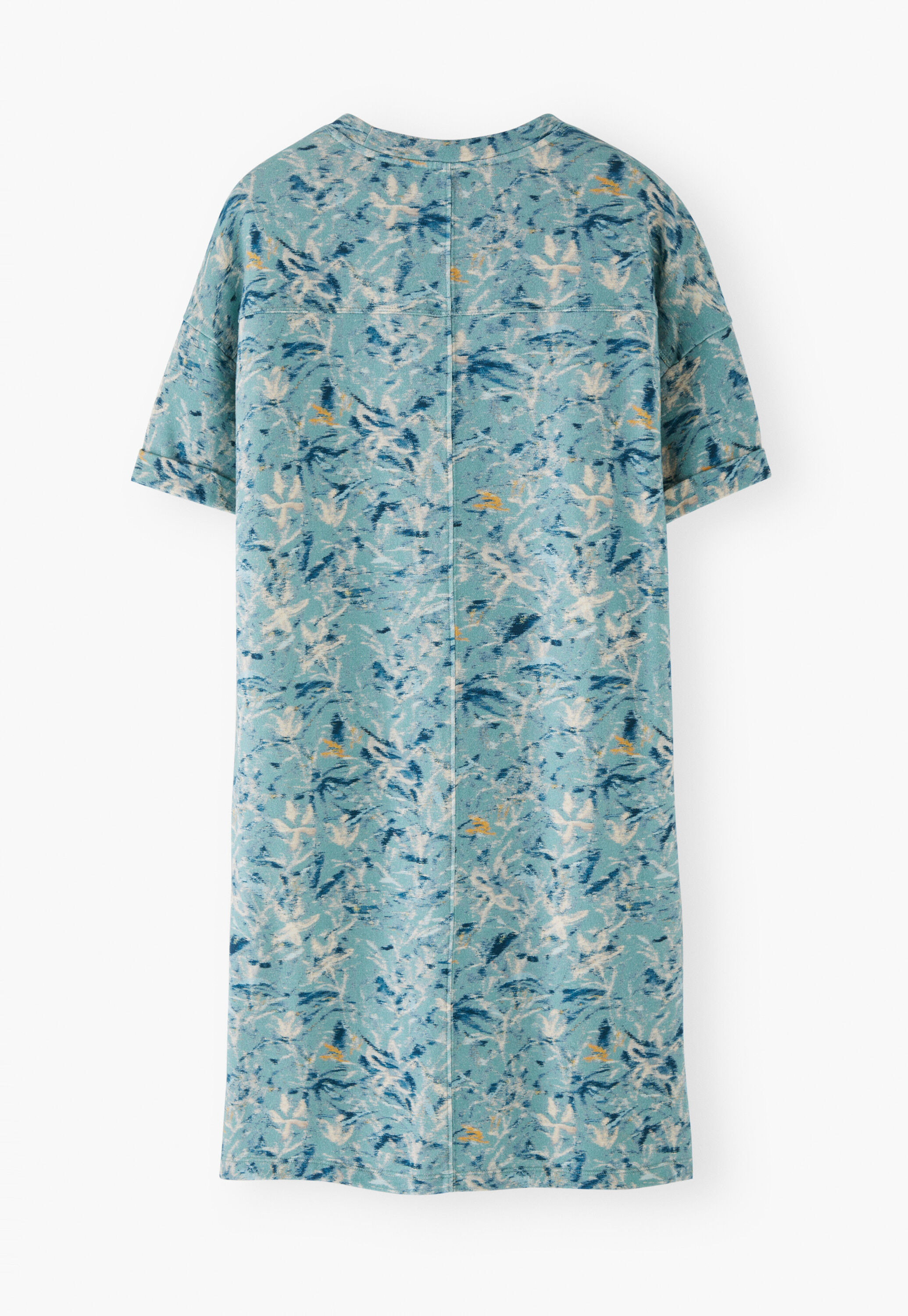 Printed dress, Aqua, large