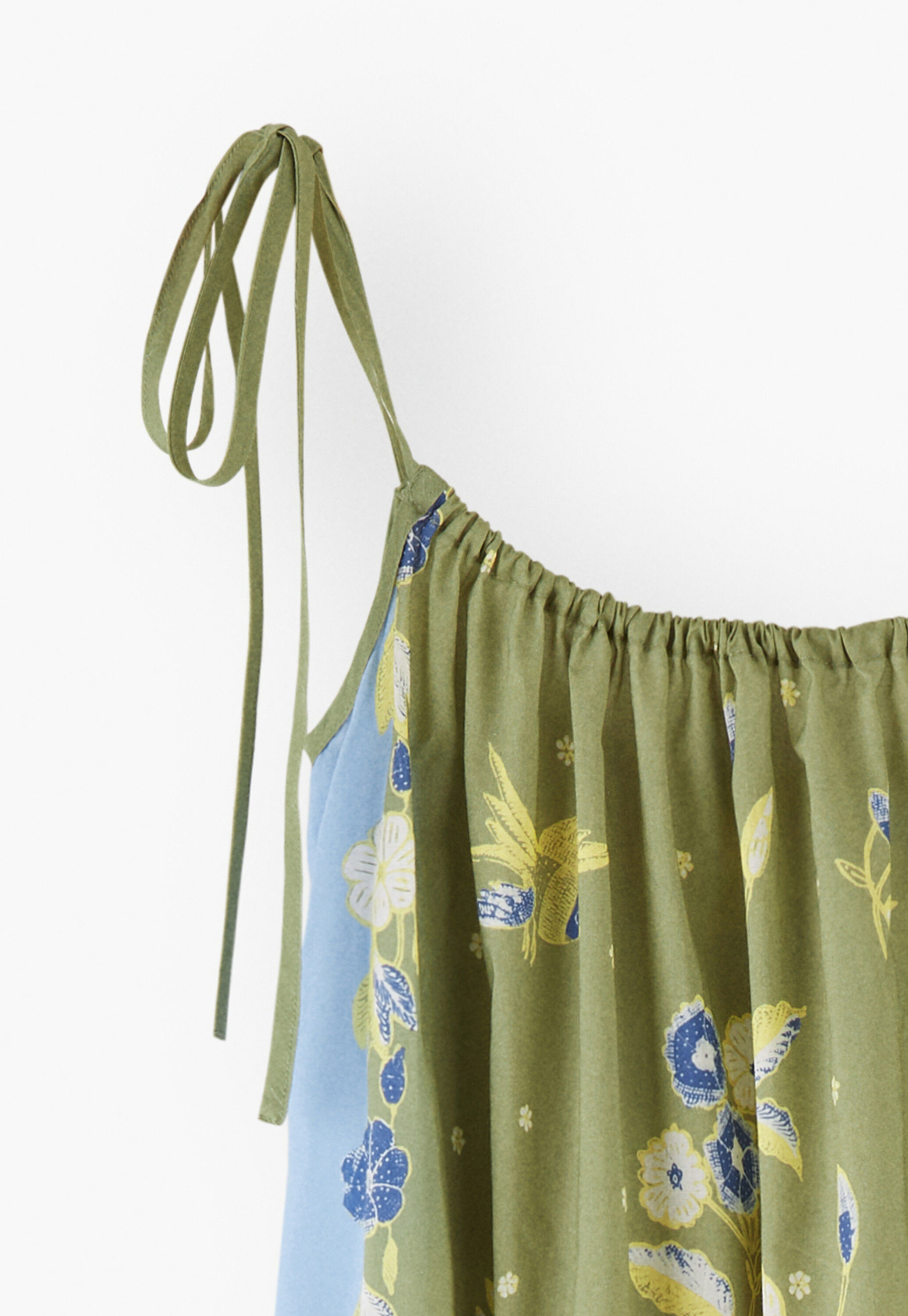 Printed dress, Cerulean olive, large
