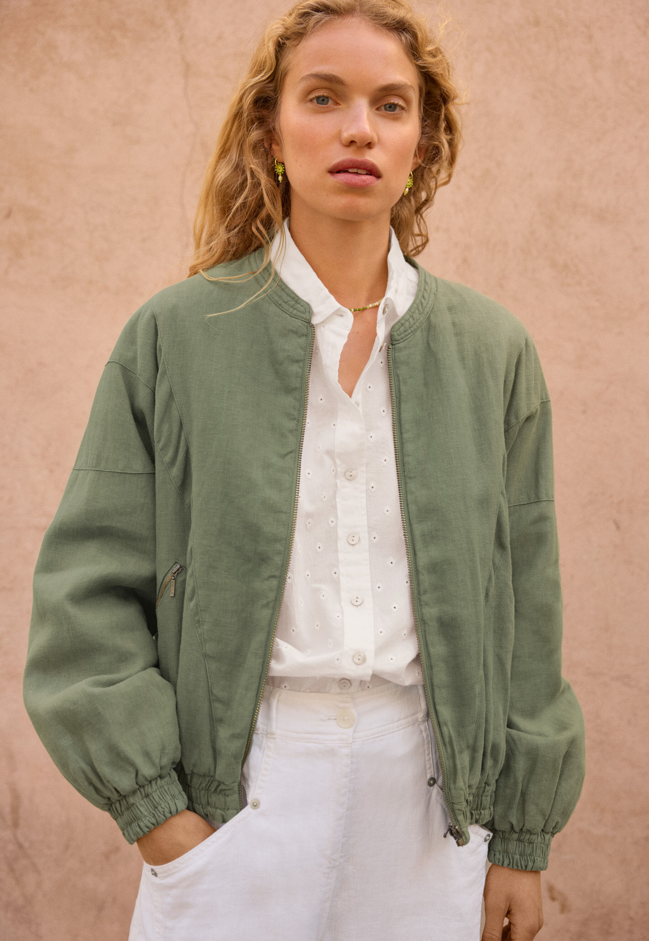 Bomber jacket, Dark sage, large