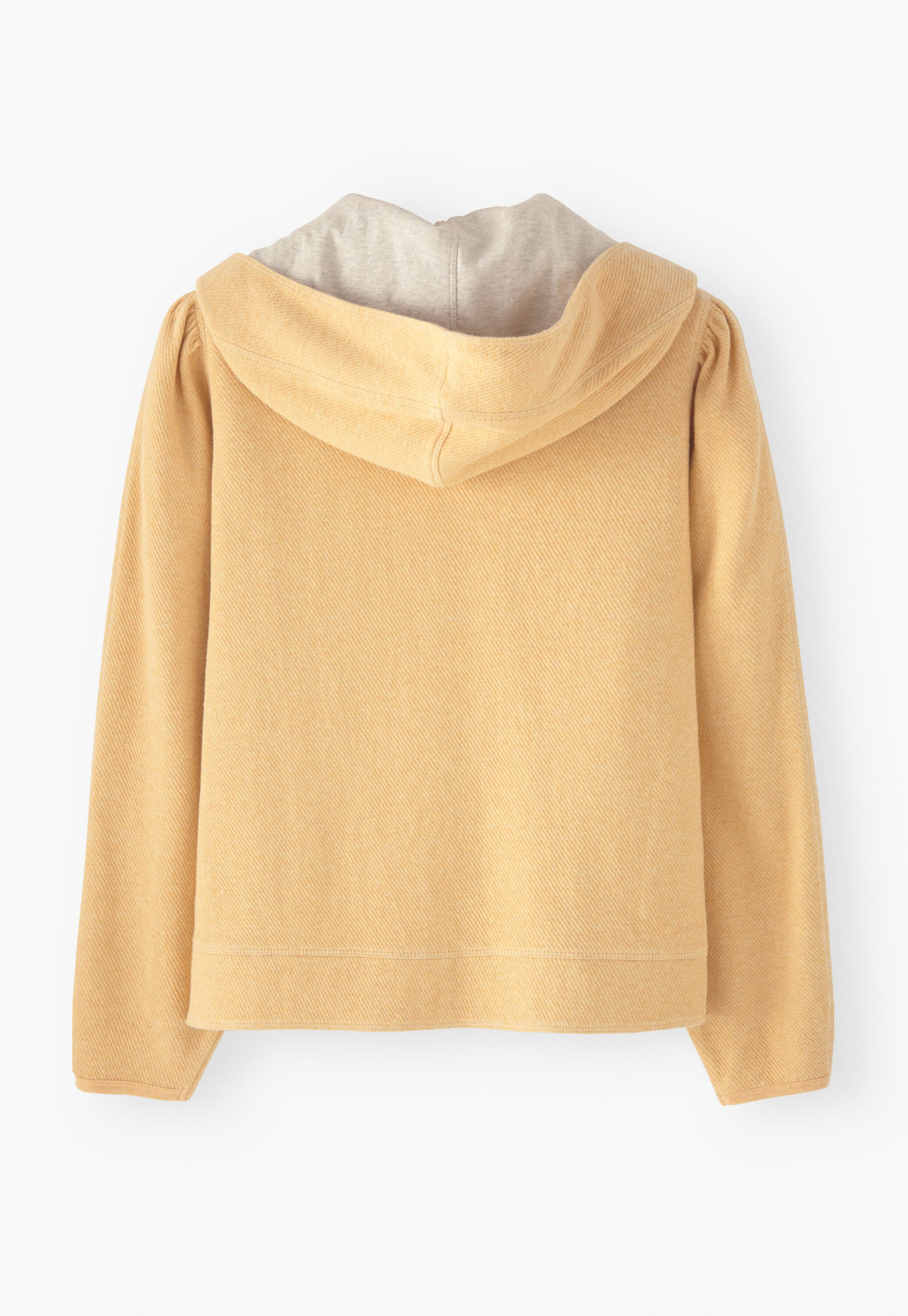 Zip-up hoodie, Orange peach, large