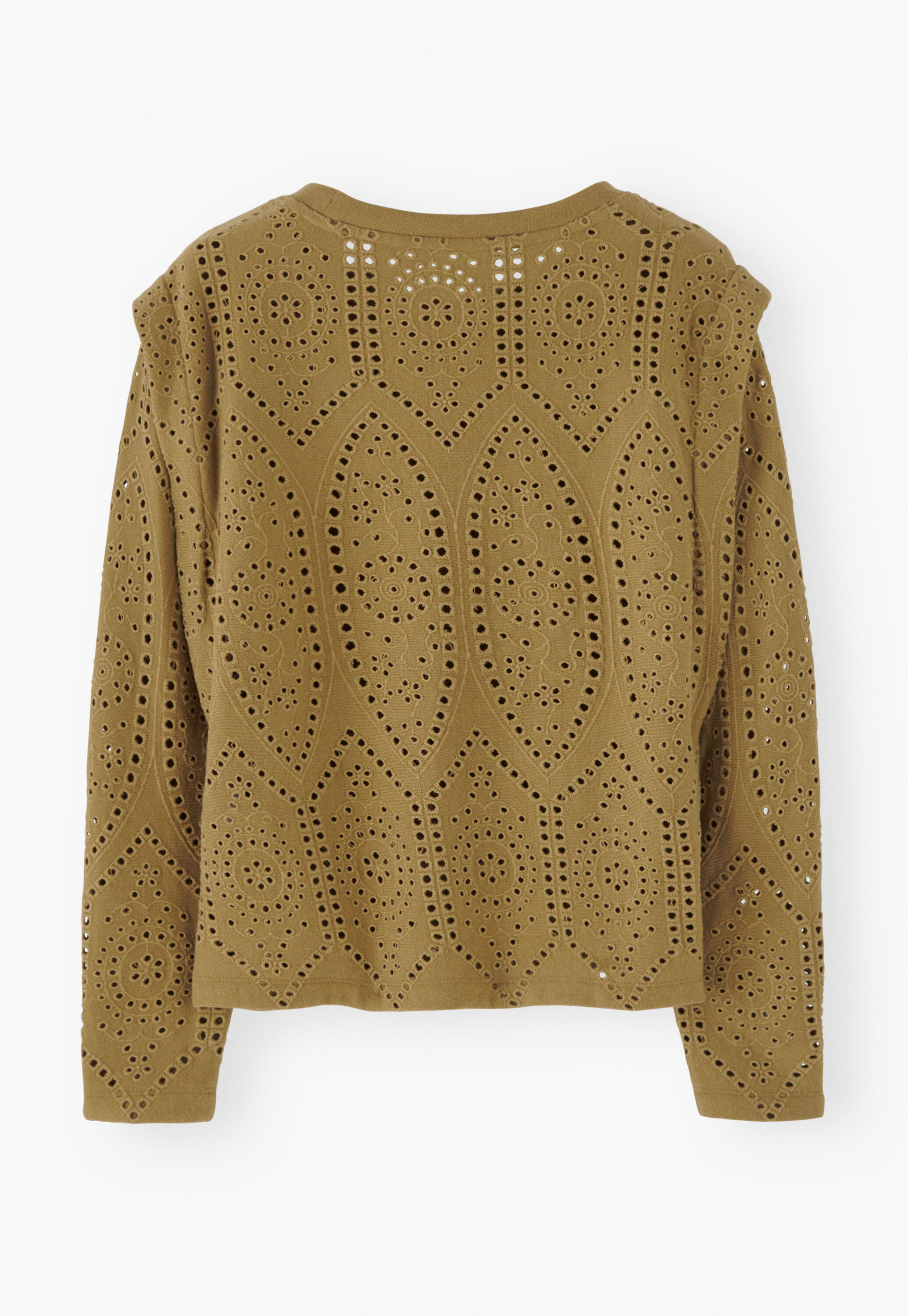 Broderie top, Golden olive, large