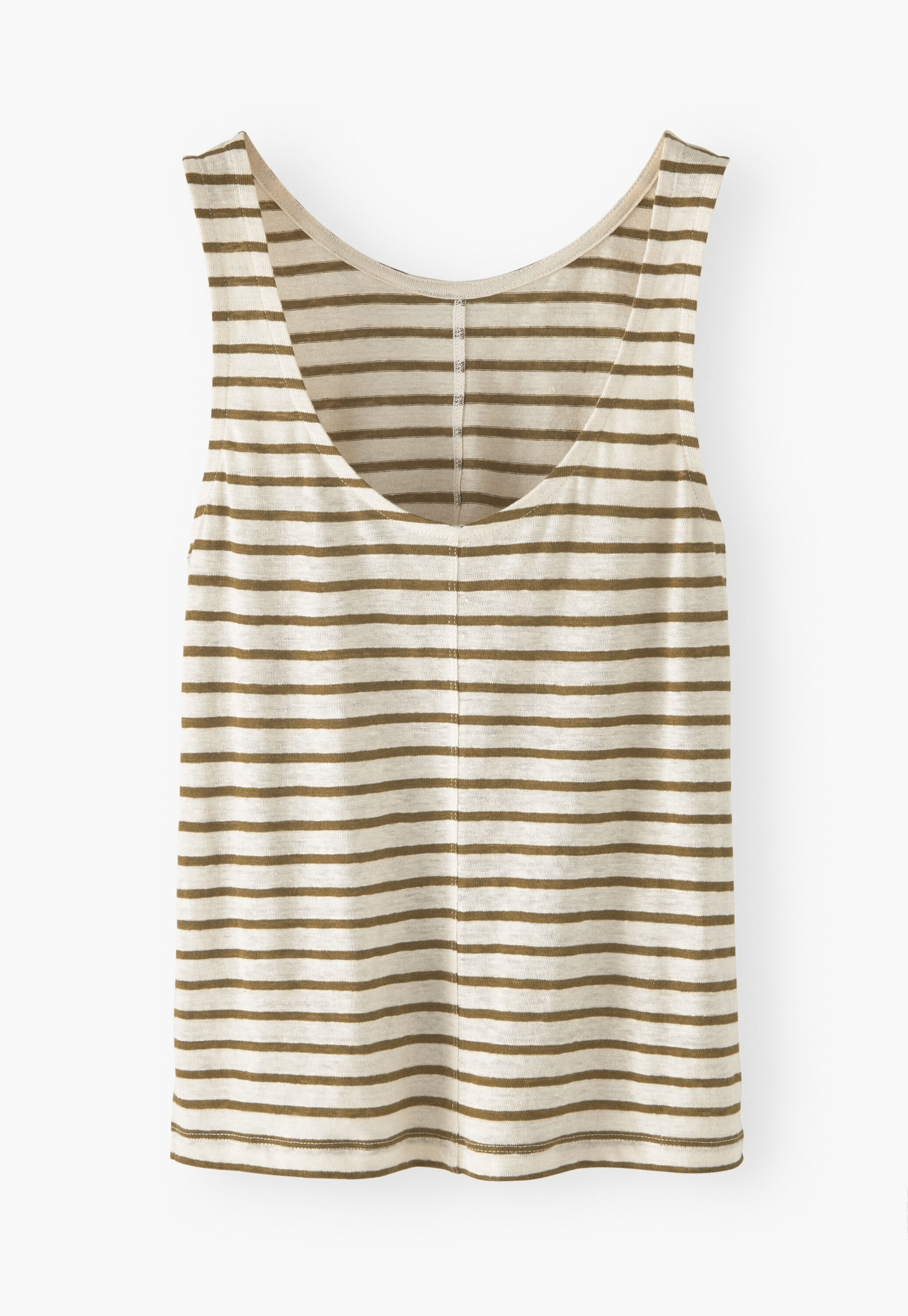 Striped vest, Golden olive, large