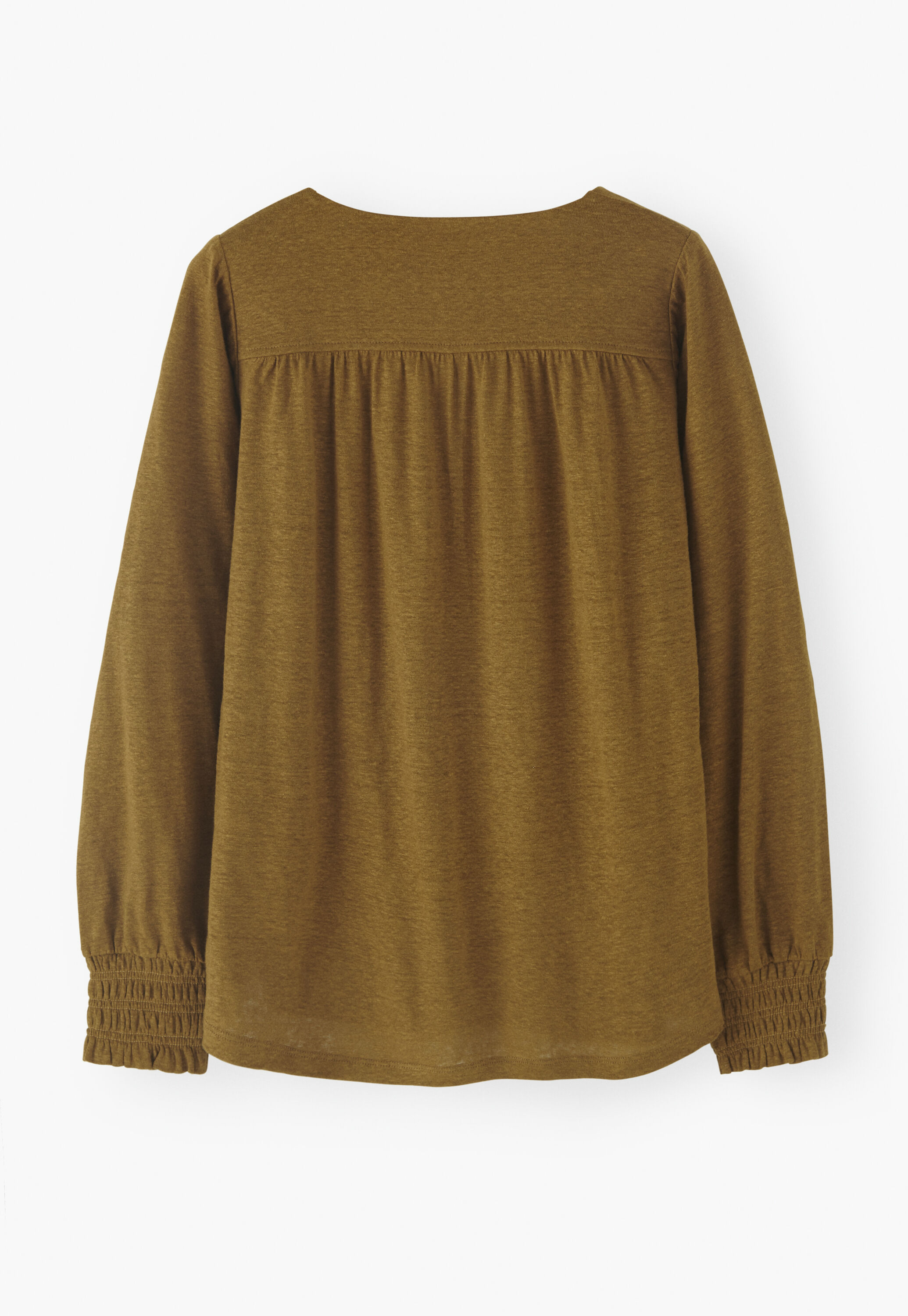 Gathered top, Olive khaki, large