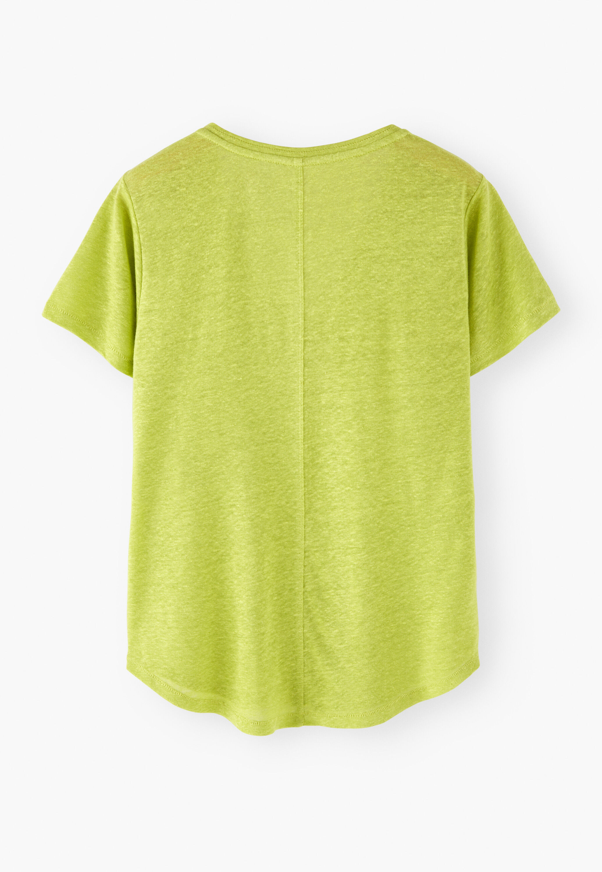 V-neck top, Bright lime, large