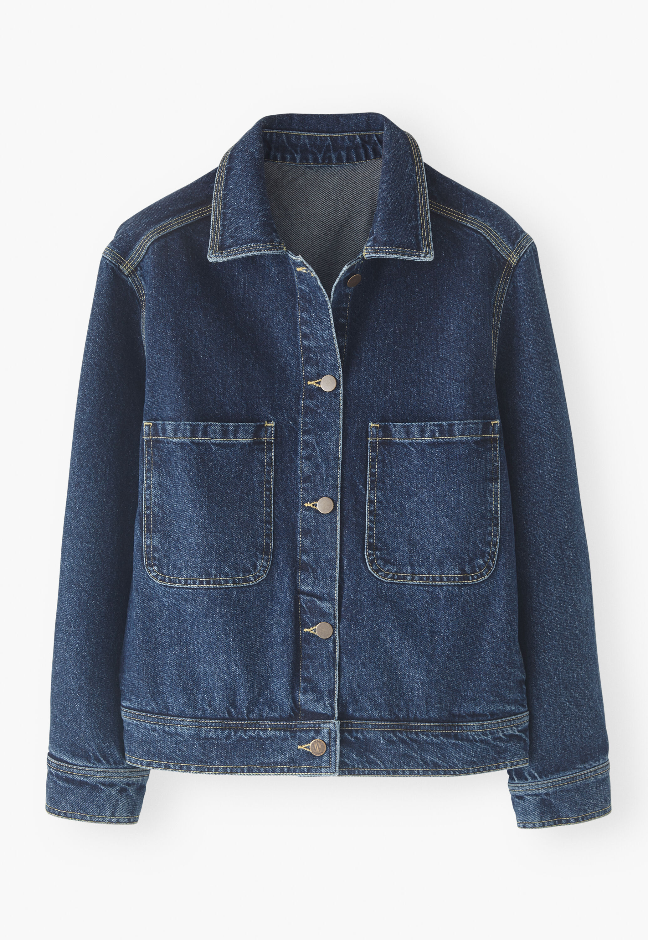 Boxy denim jacket, Dark mid vintage, large
