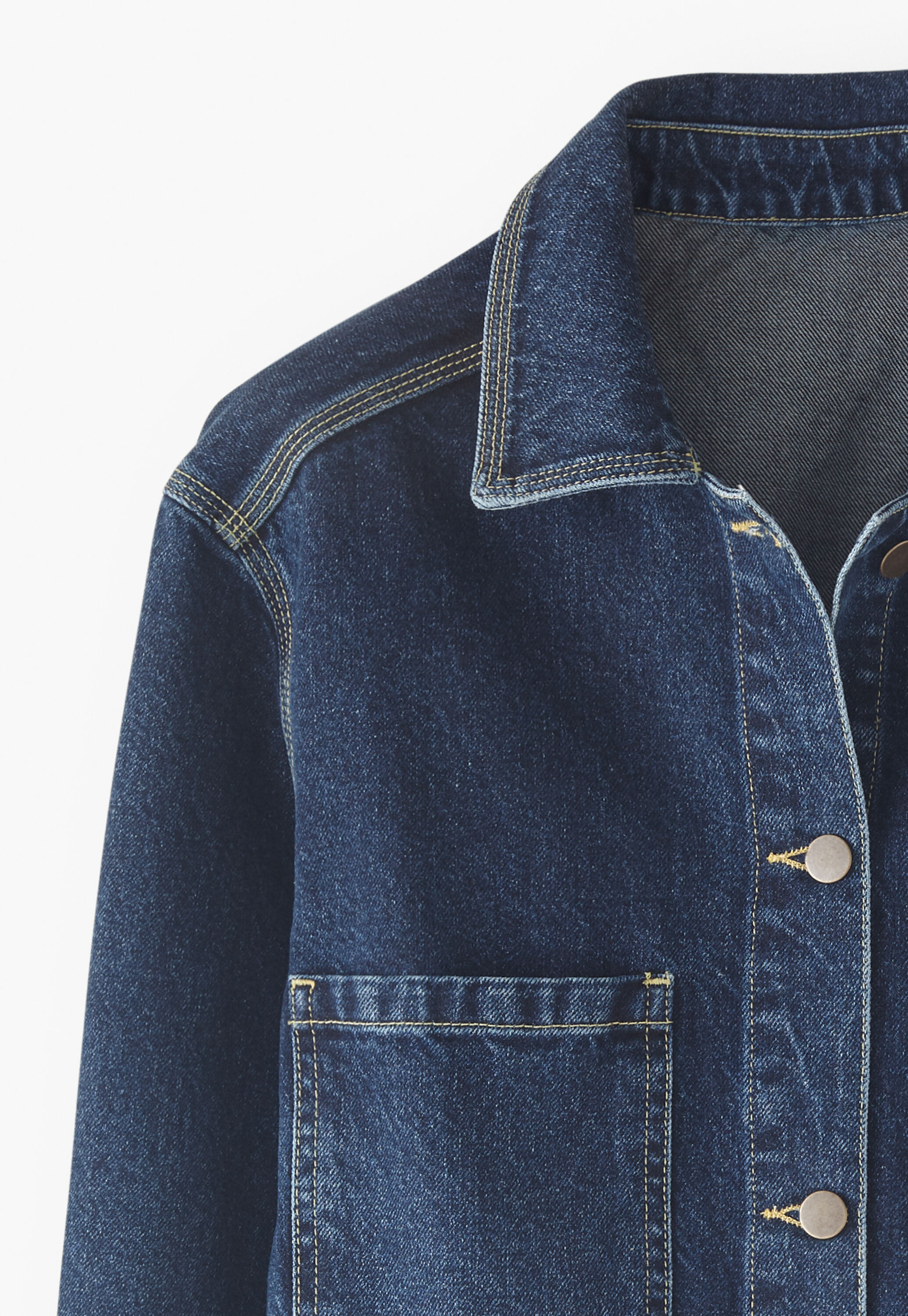 Boxy denim jacket, Dark mid vintage, large