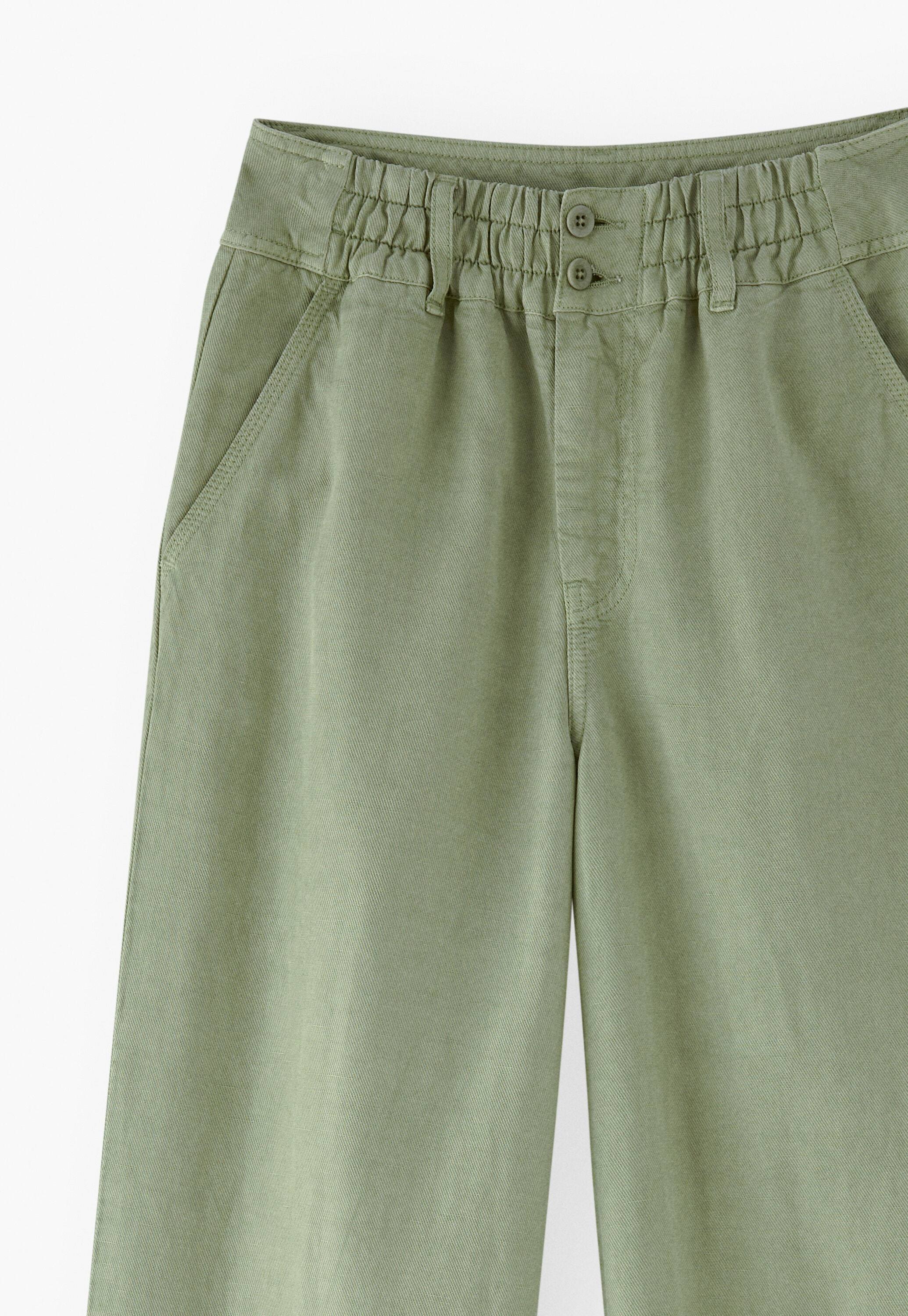 Wide-leg trousers, Pistachio, large