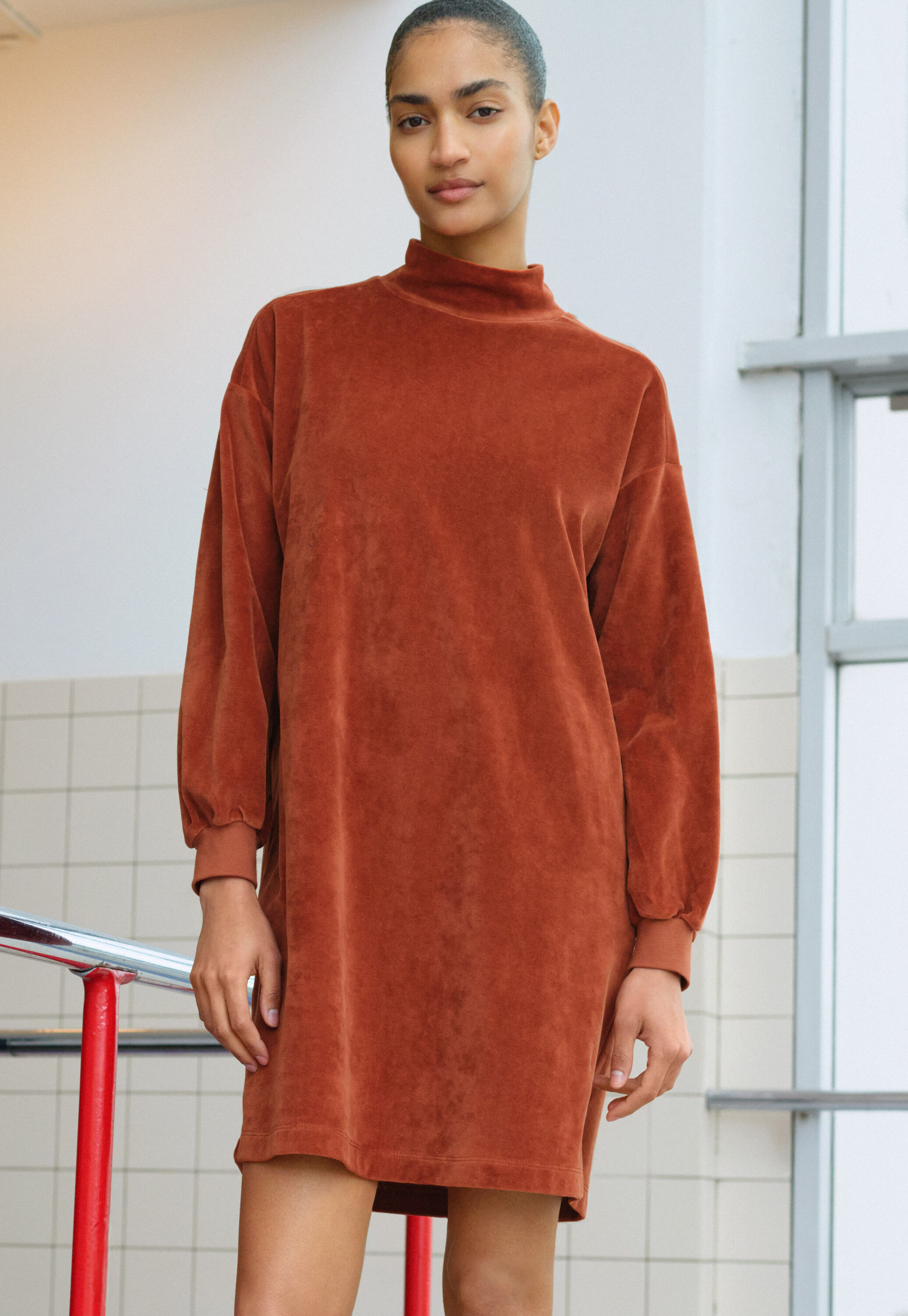 Jersey sweatshirt dress