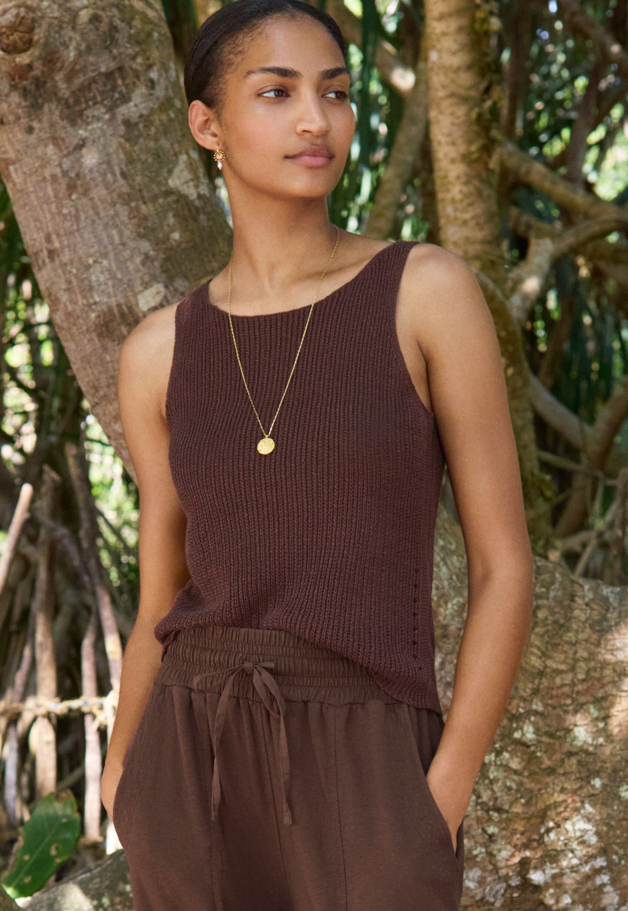 Rib-stitch knit