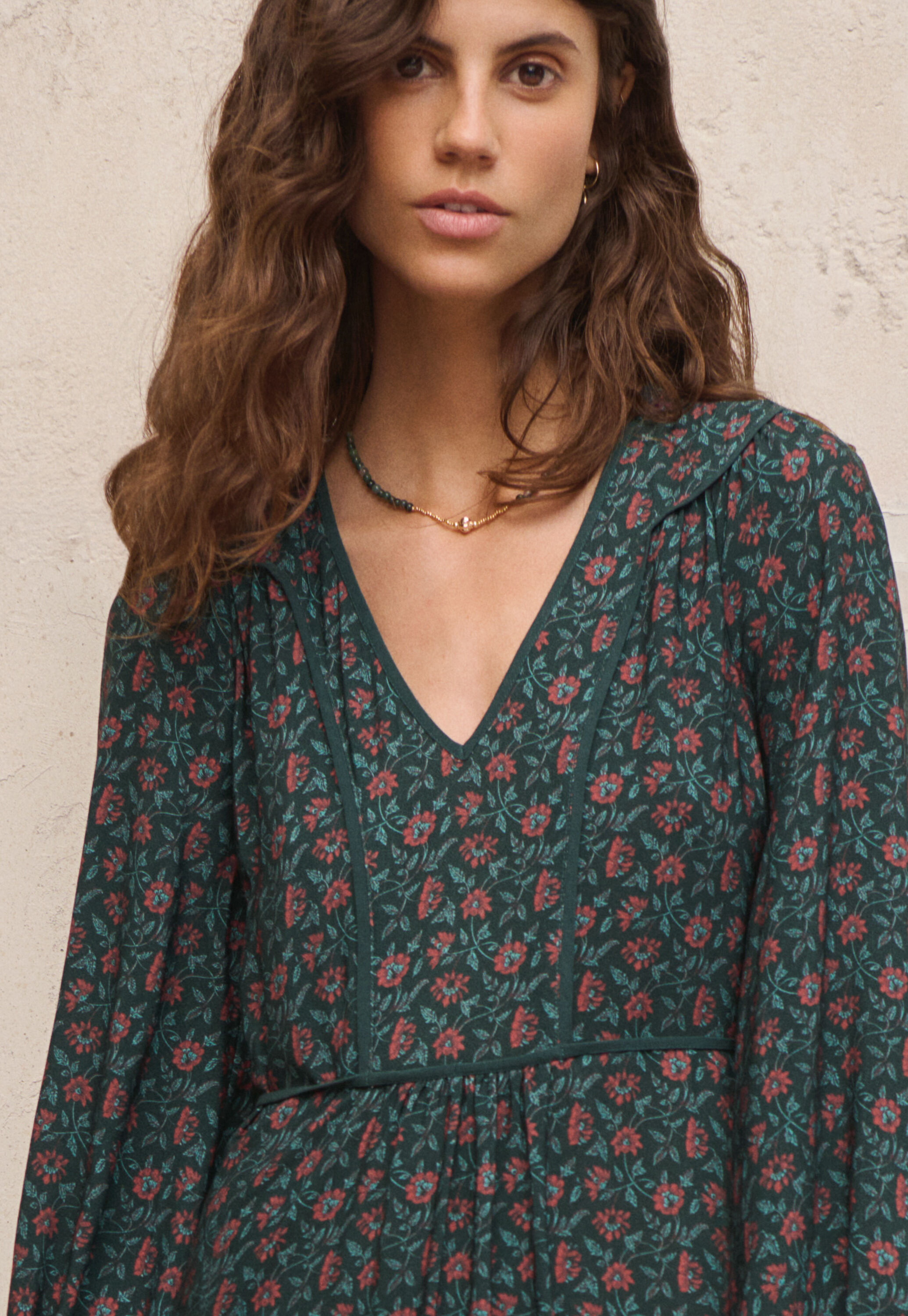 Mixed-print dress
