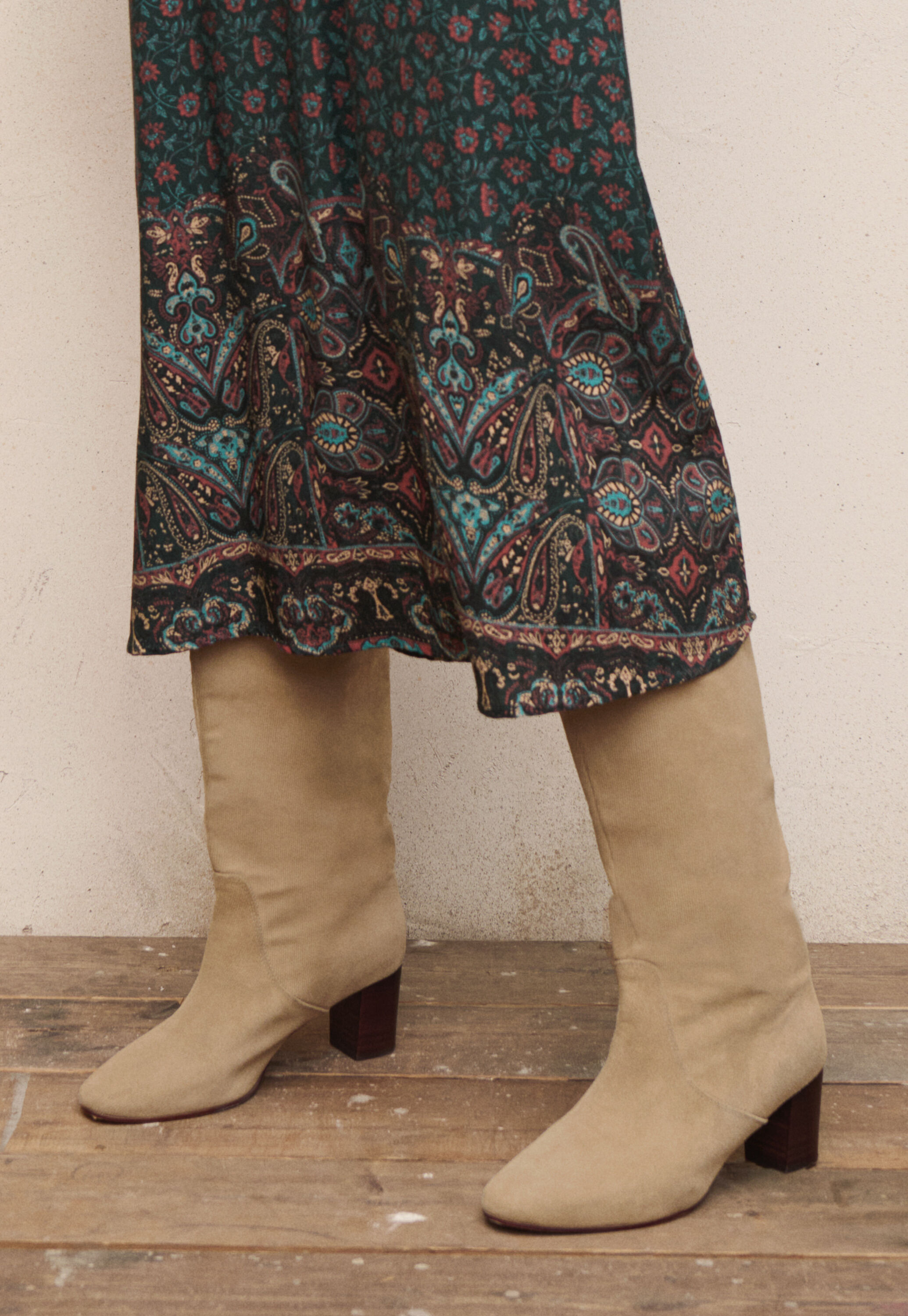 Mixed-print dress