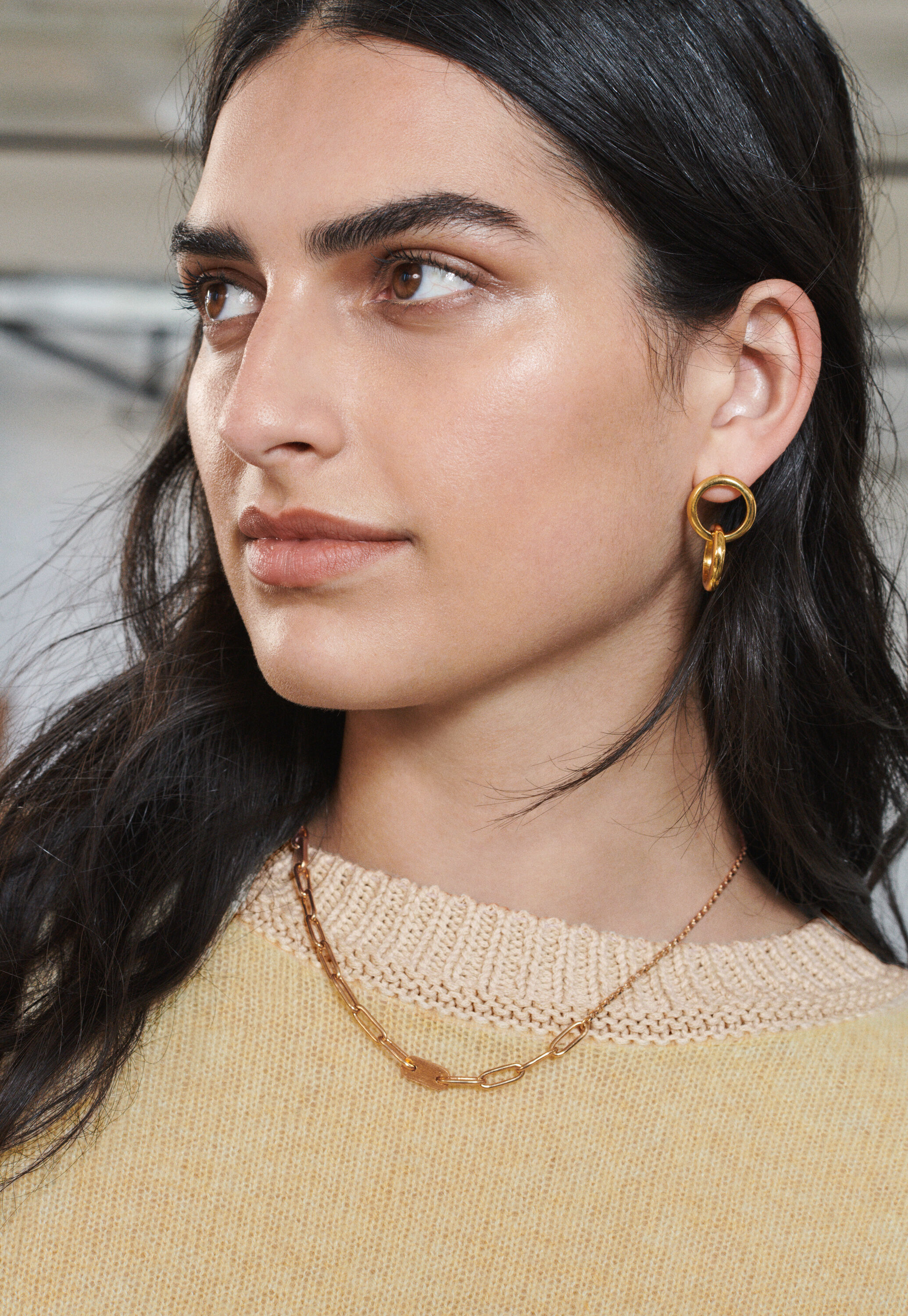 Double-hoop earrings