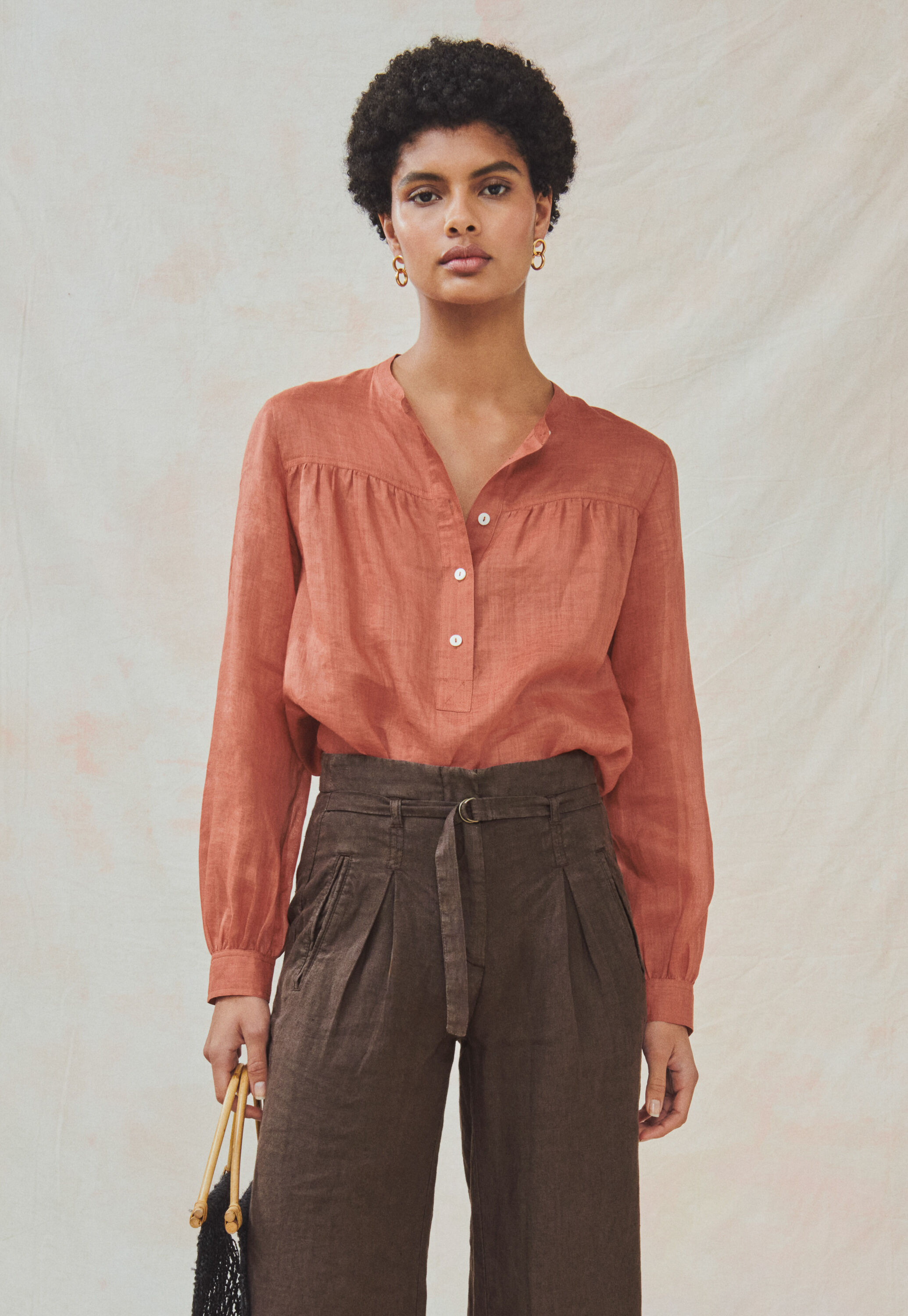 Half-placket blouse