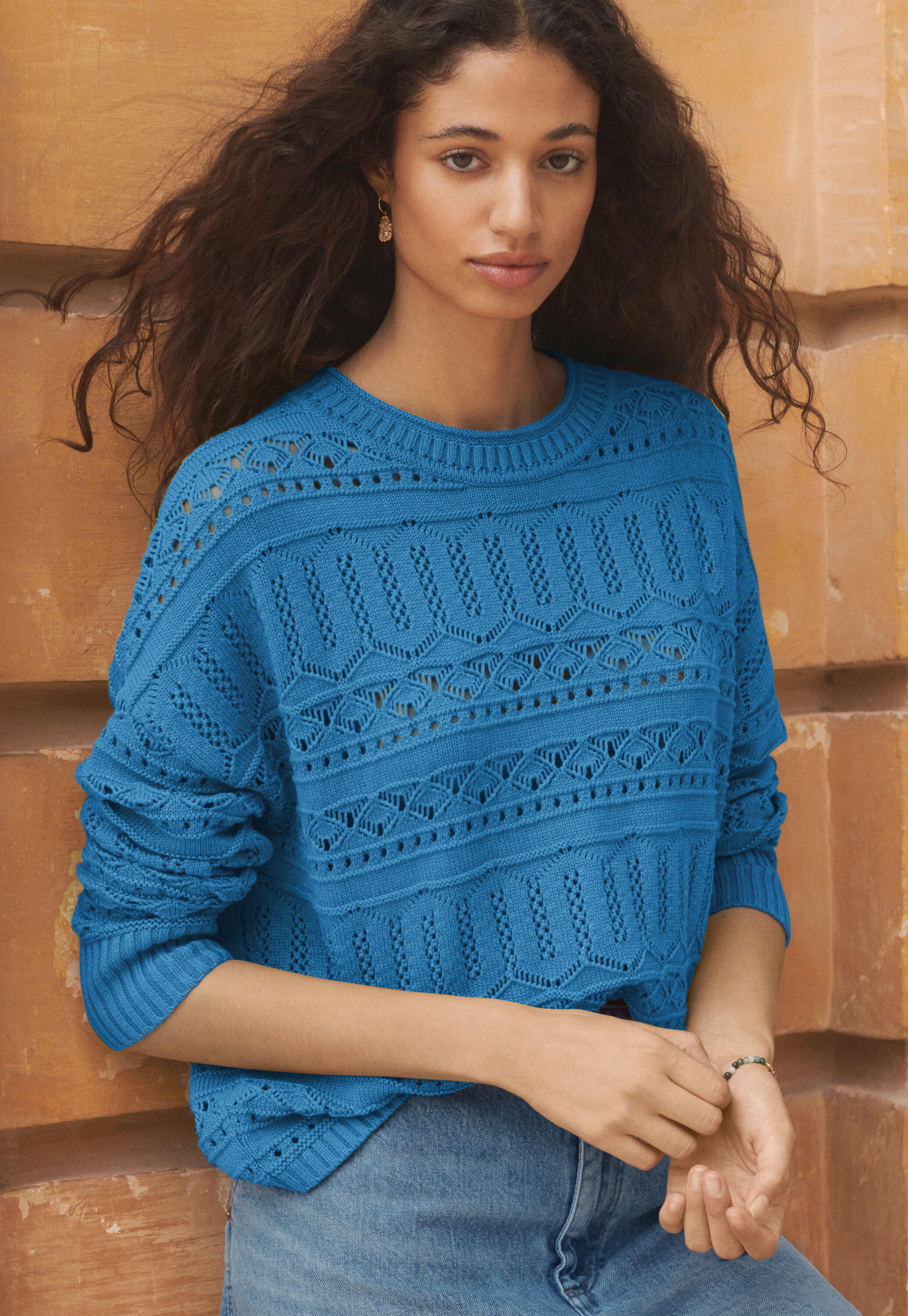 Pointelle sweater