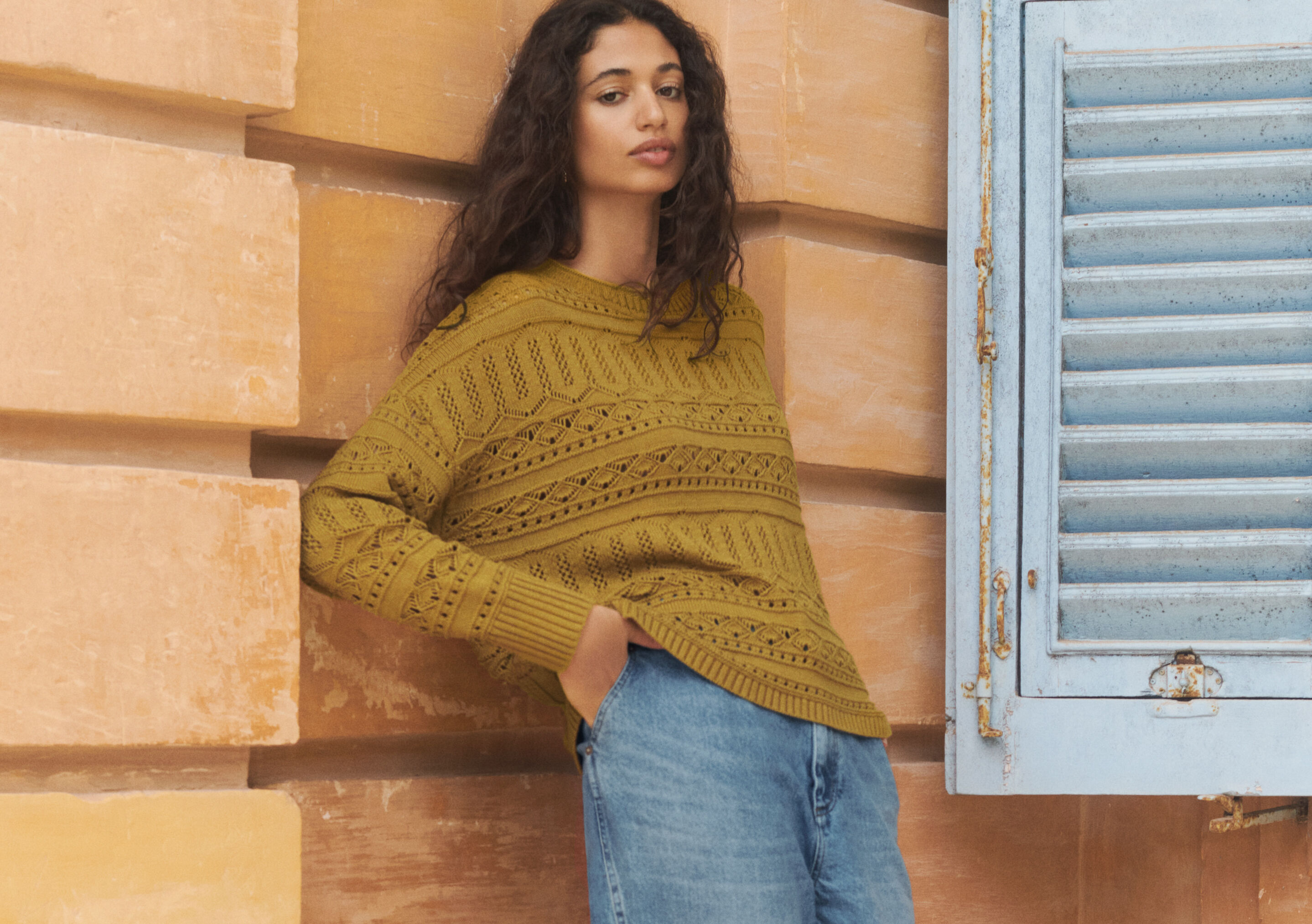 Pointelle sweater