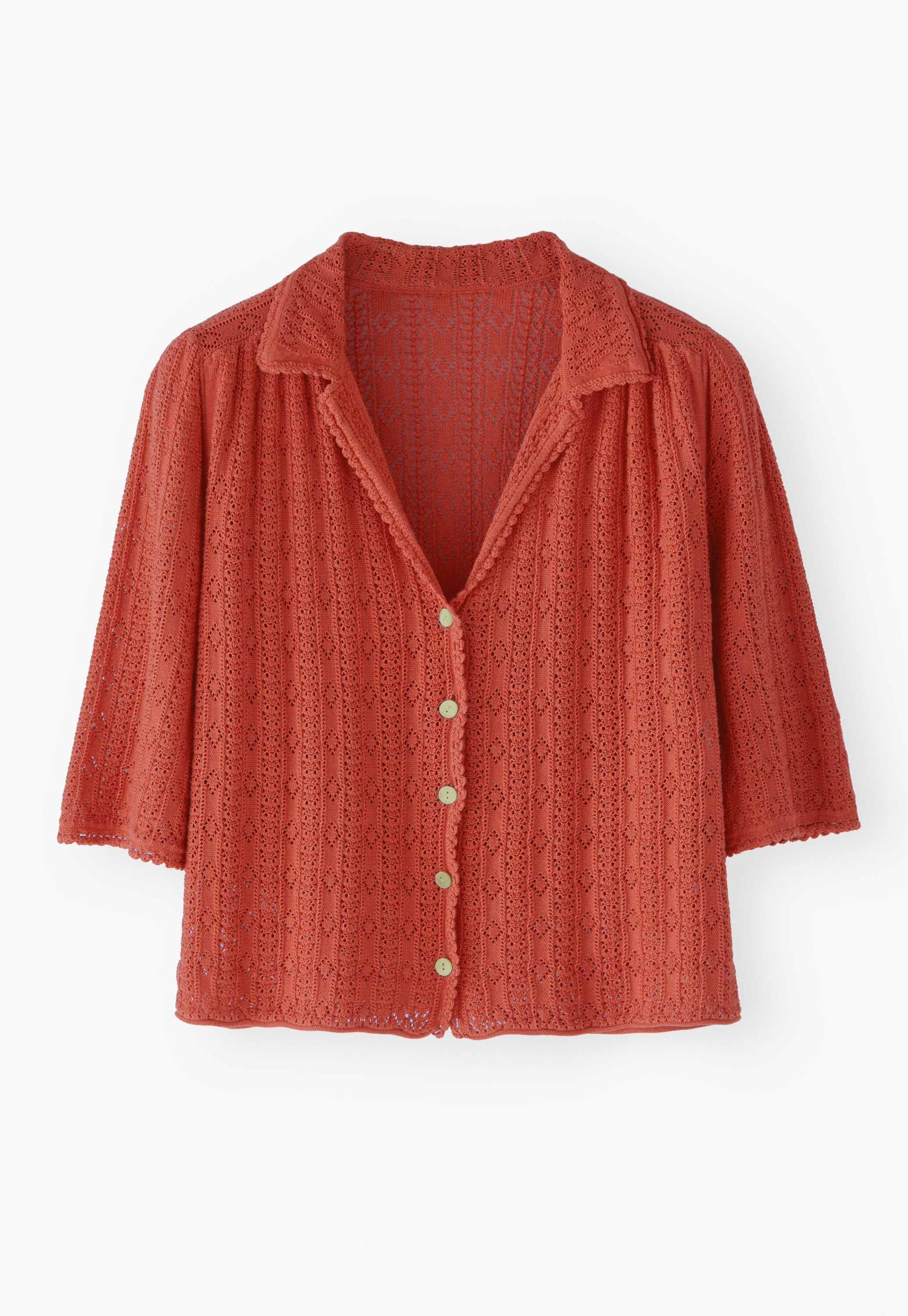 Pointelle-stitch blouse