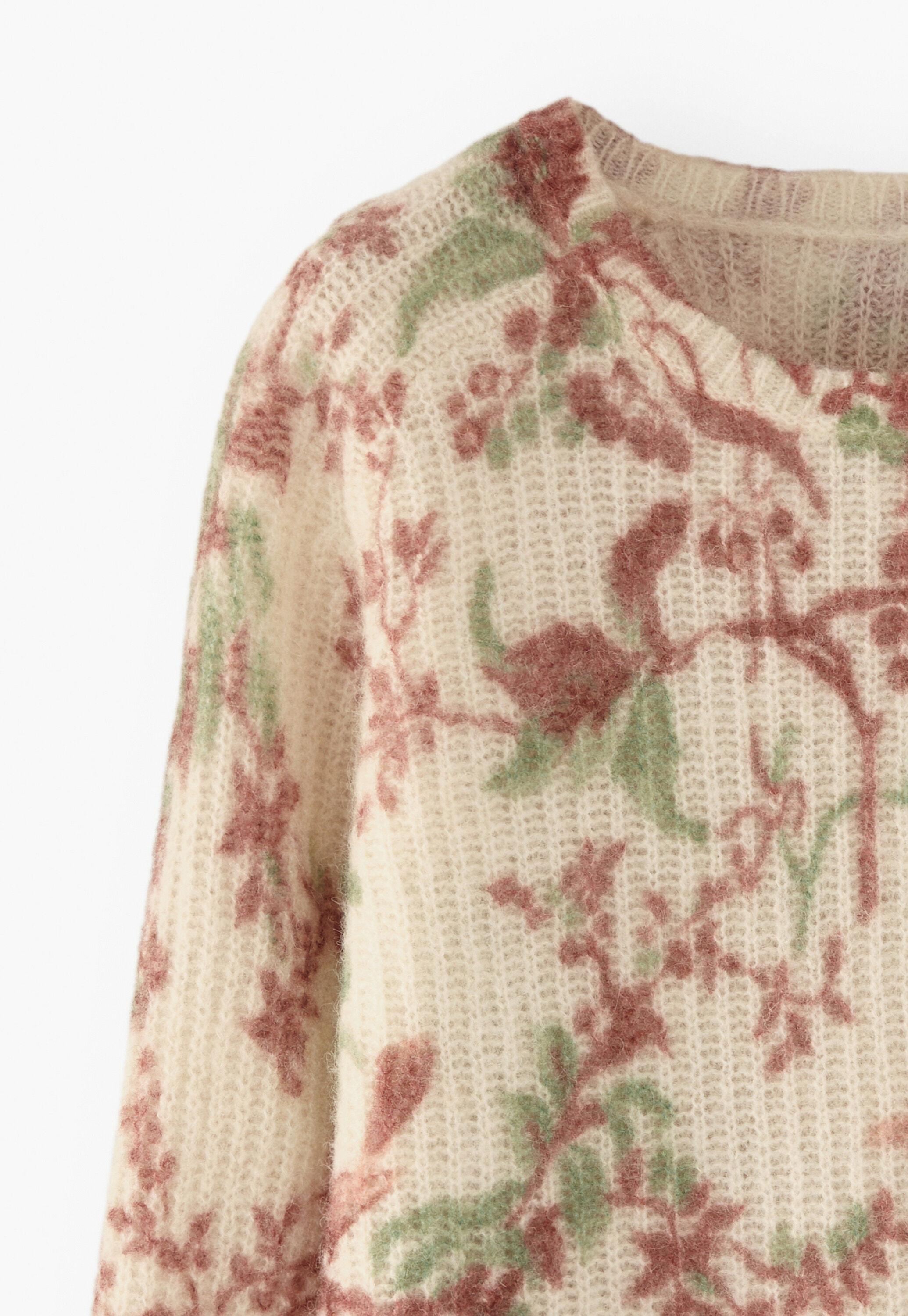 Printed rib-stitch sweater