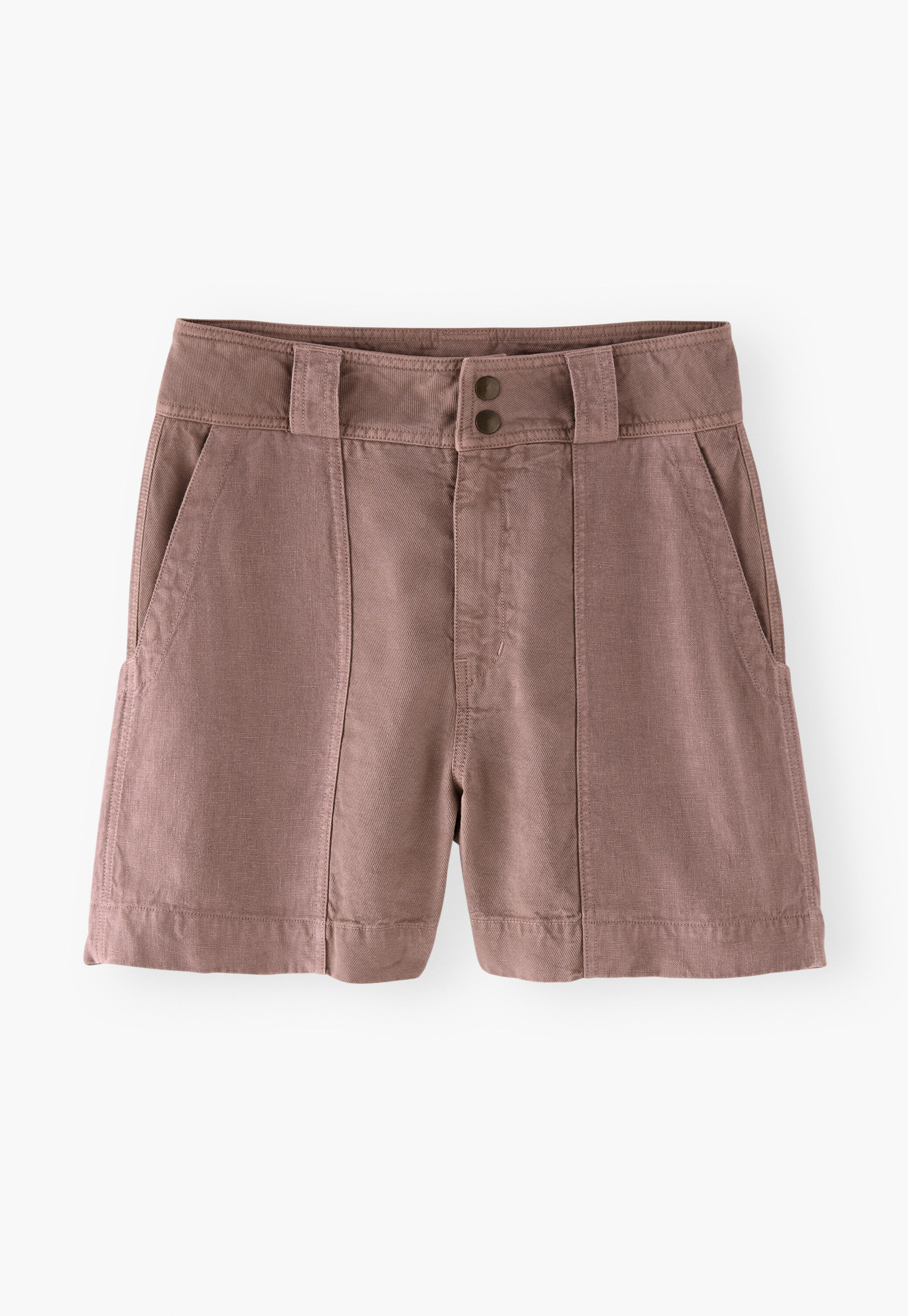 Contrast-fabric shorts