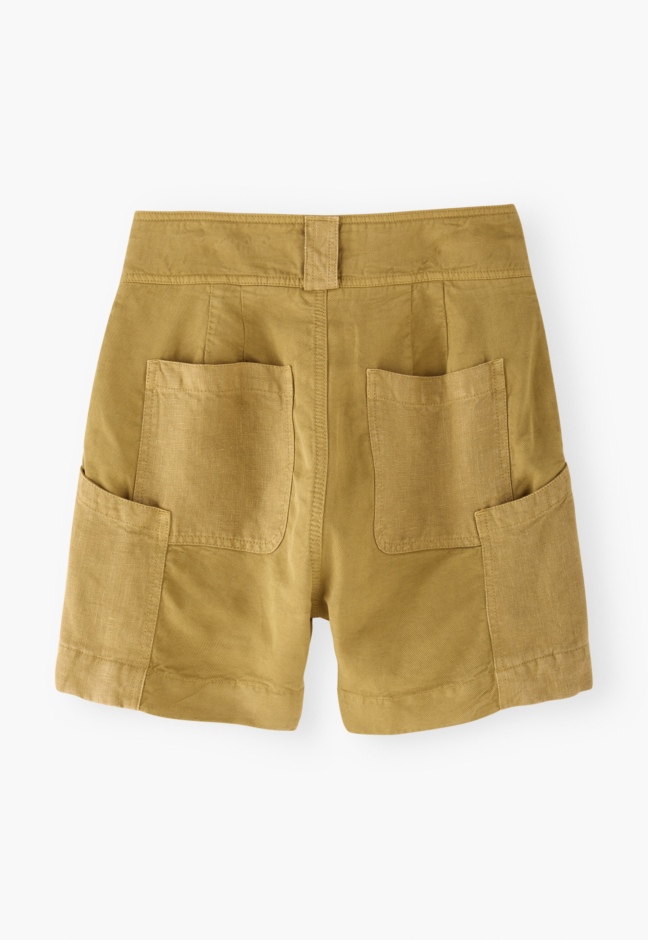 Contrast-fabric shorts
