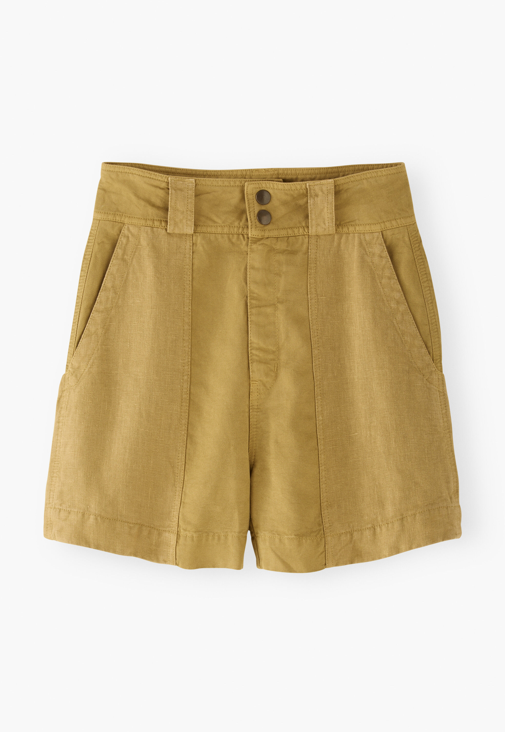 Contrast-fabric shorts